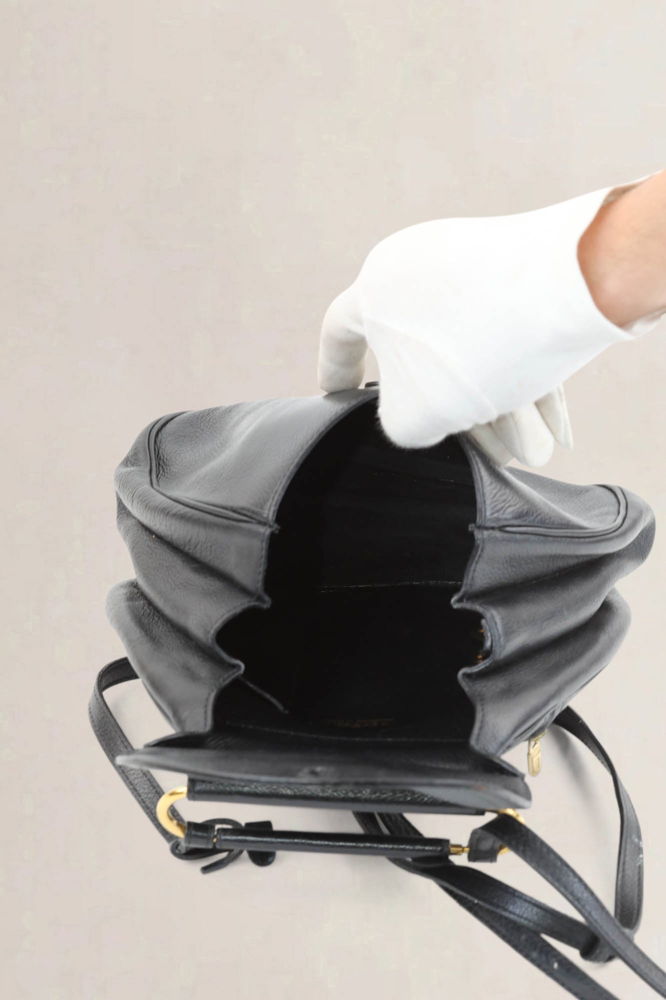 Delvaux Black Cerceau PM Backpack