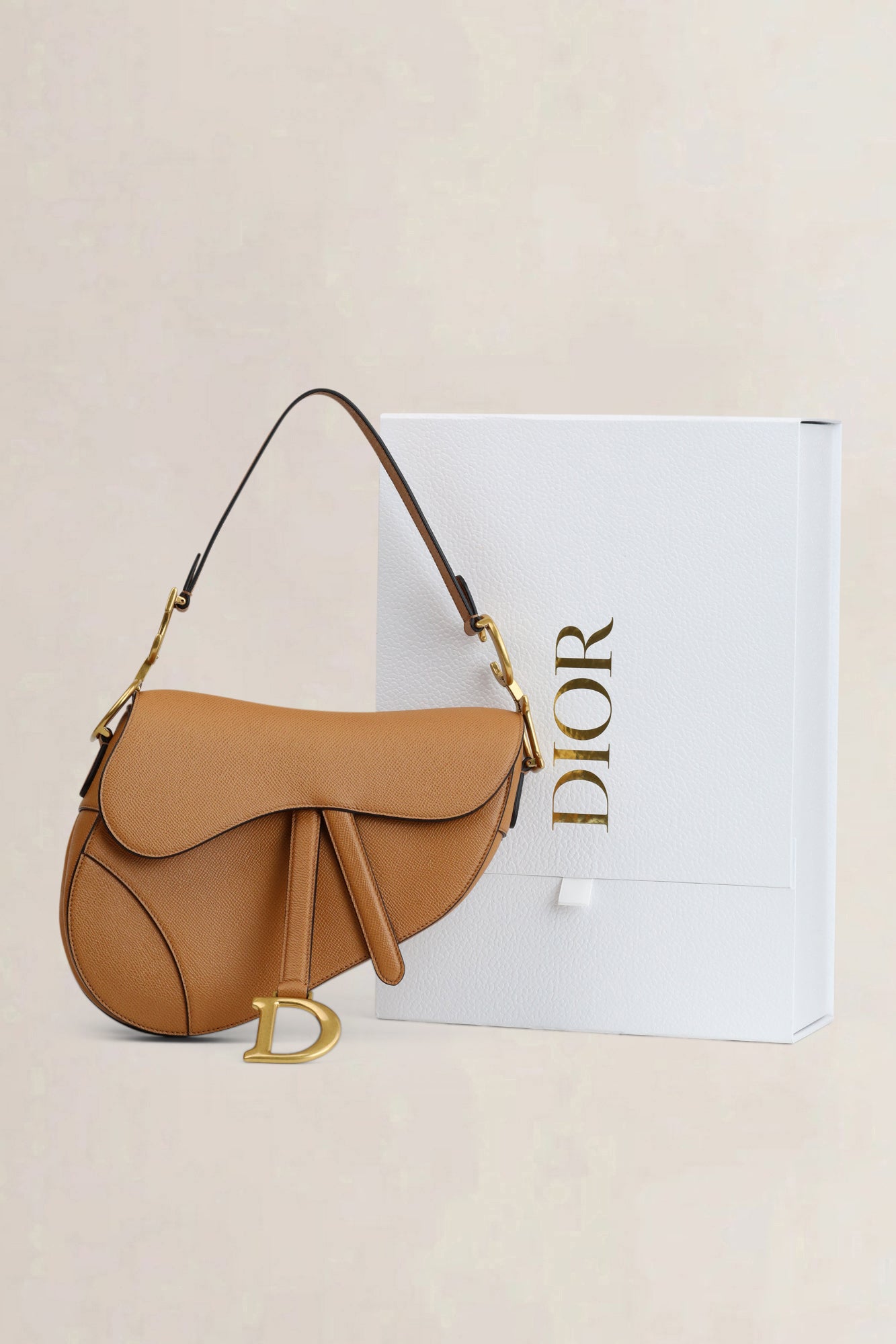 Christian Dior Saddle Brown Leather Saddle Bag