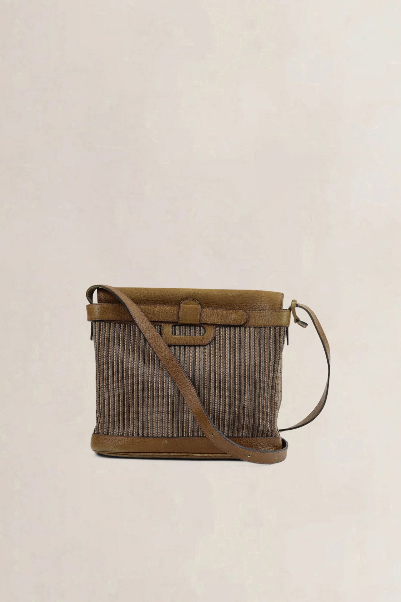 Delvaux Brown Toile De Cuir Crossbody Bag