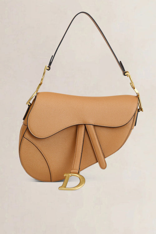 Christian Dior Saddle Brown Leather Saddle Bag