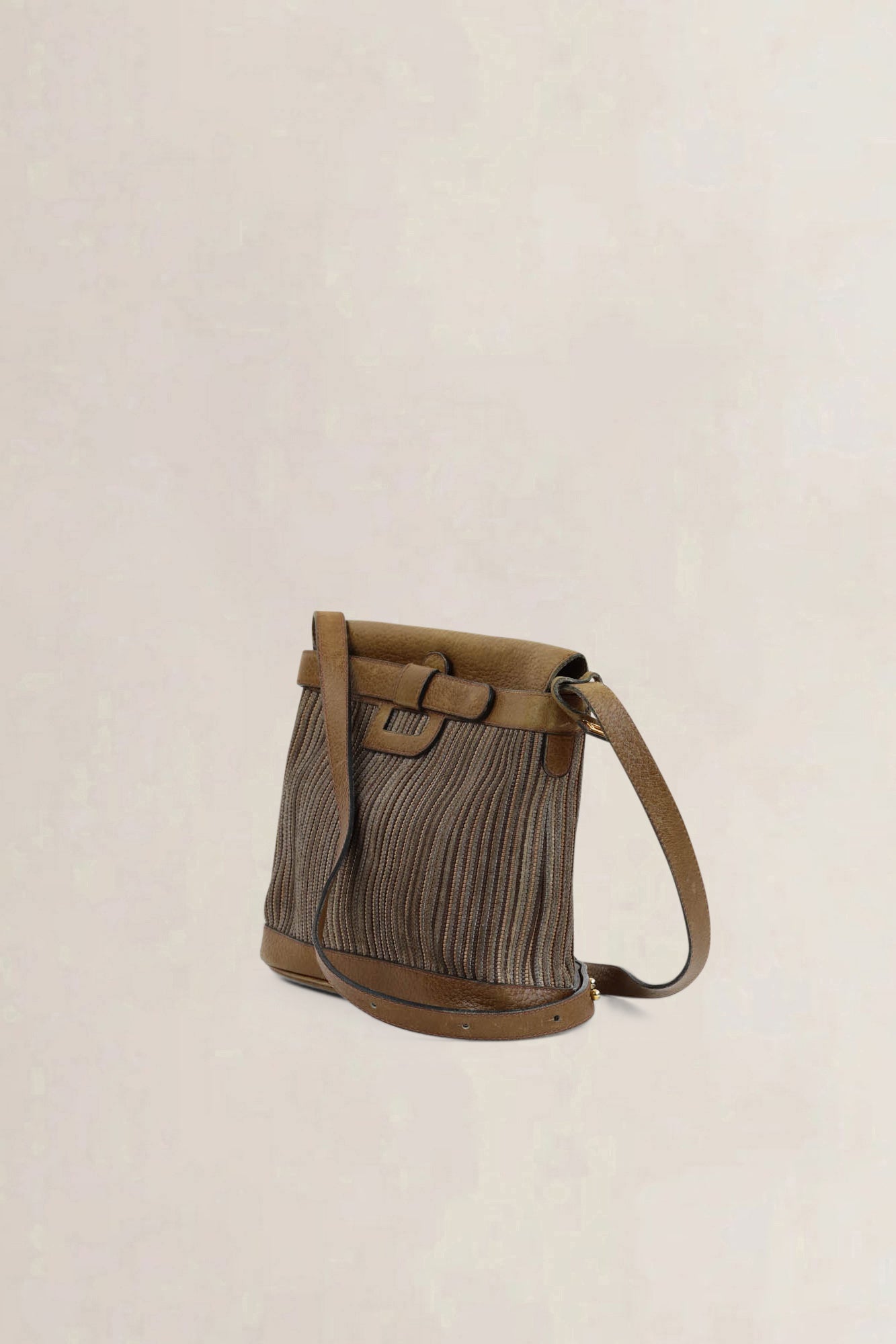 Delvaux Brown Toile De Cuir Crossbody Bag