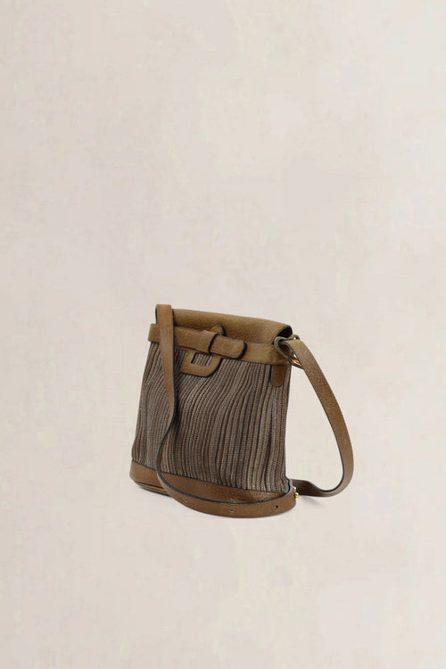 Delvaux Brown Toile De Cuir Crossbody Bag