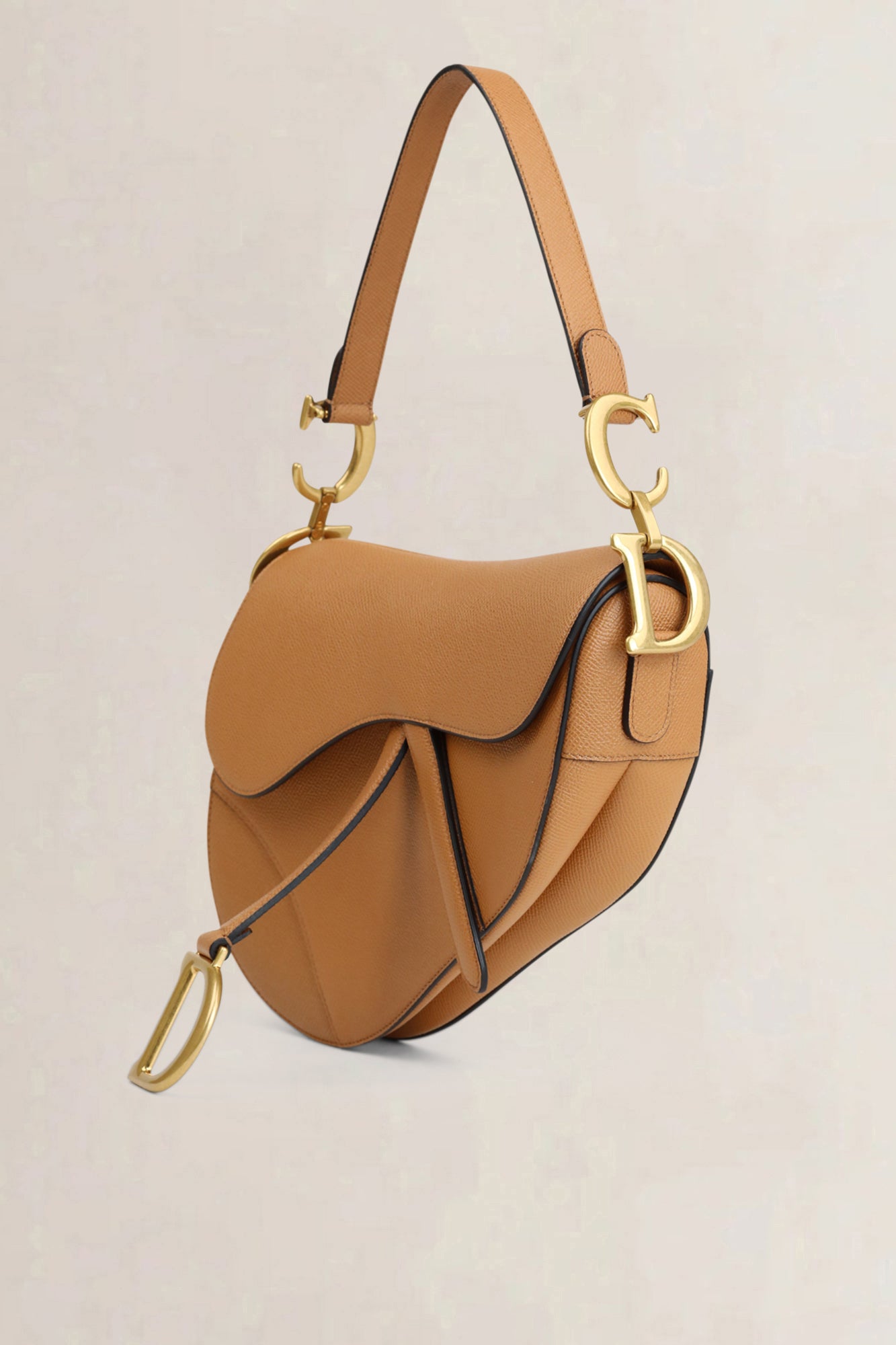 Christian Dior Saddle Brown Leather Saddle Bag