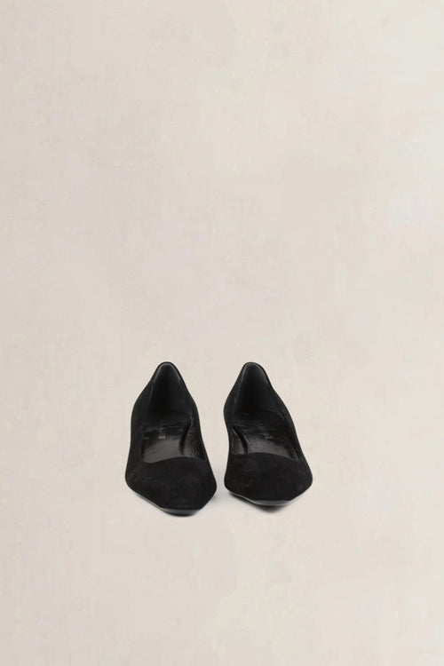 Jil Sander Black Suède Pumps