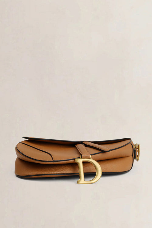 Christian Dior Saddle Brown Leather Saddle Bag