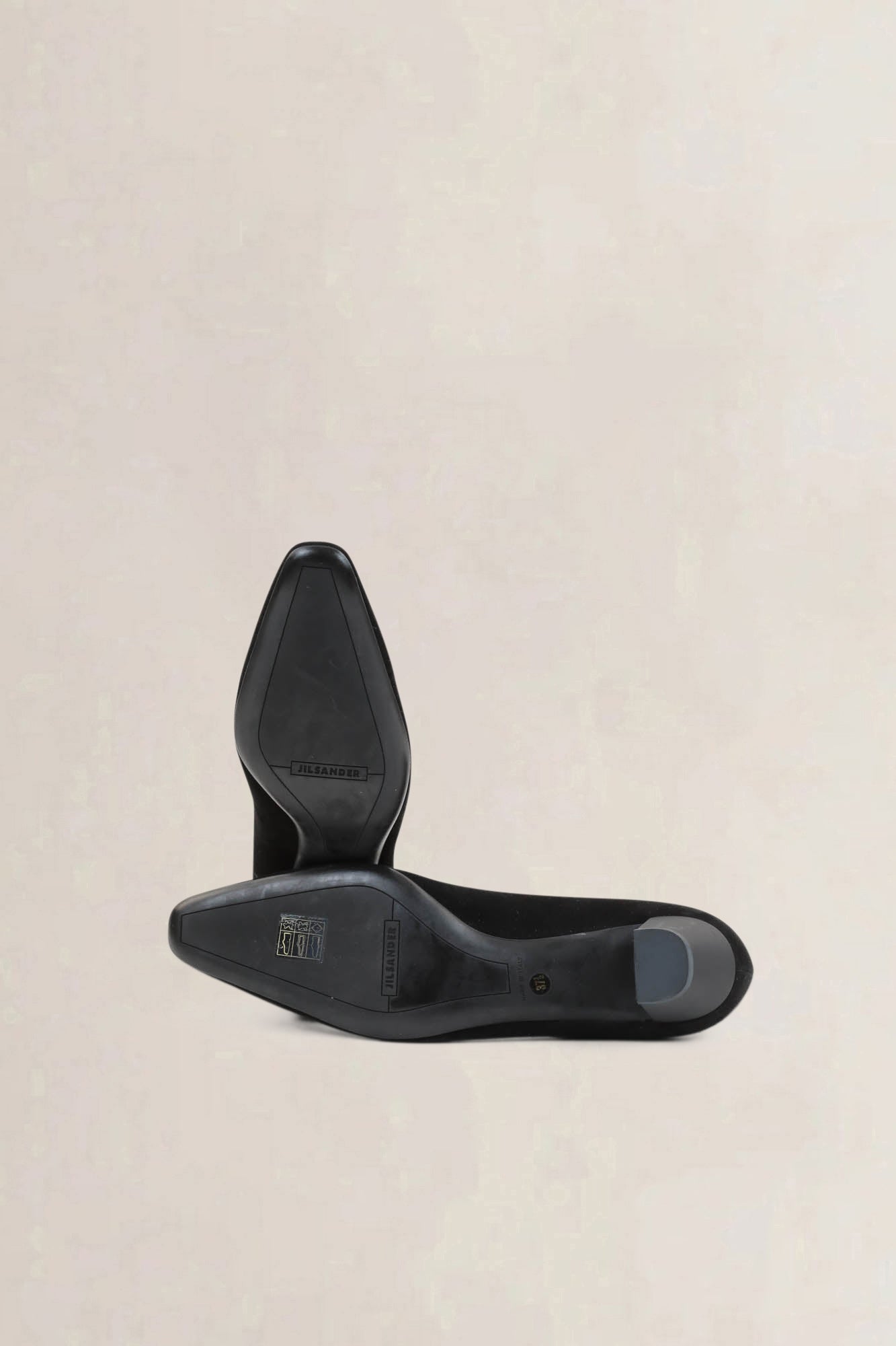 Jil Sander Black Suède Pumps