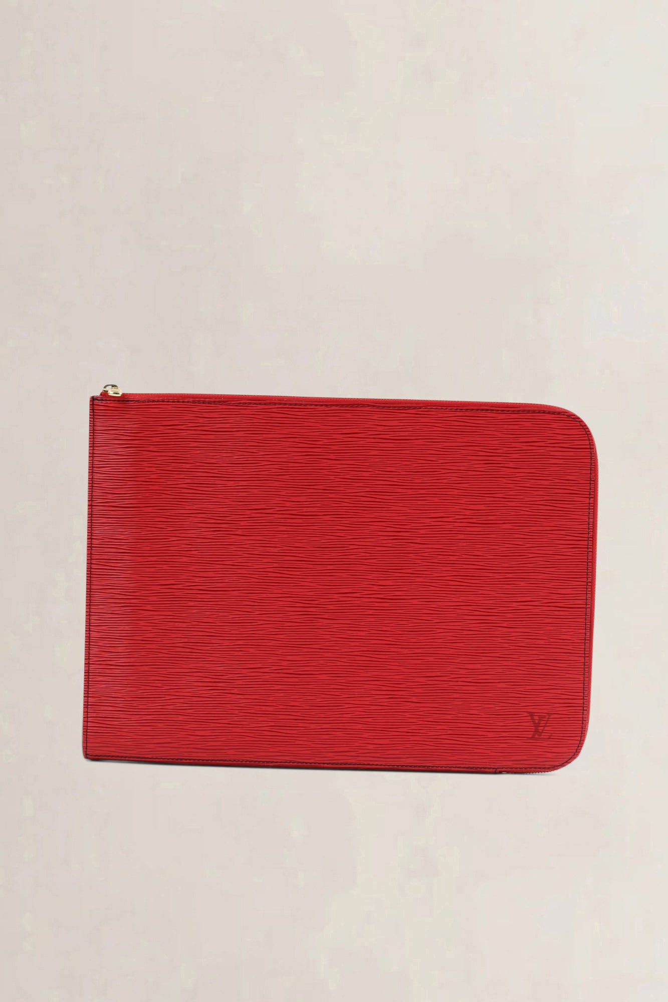 Louis Vuitton Red Epi Leather Poche-Documents