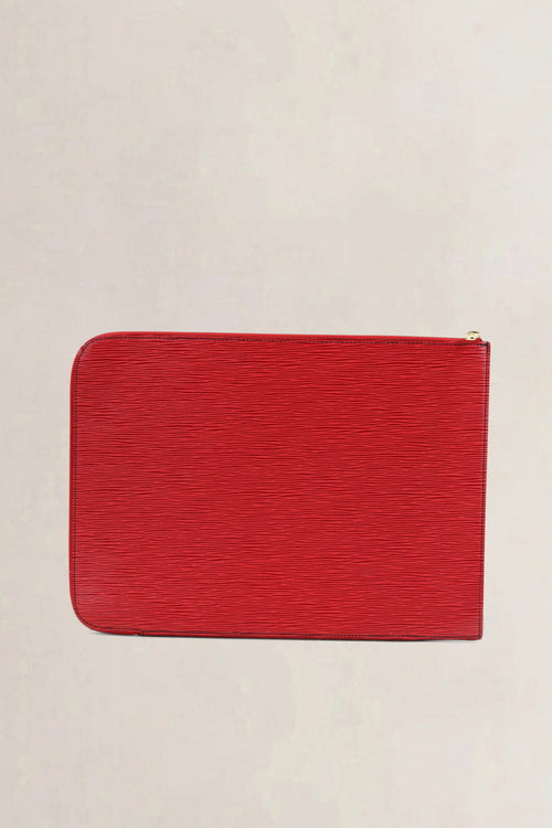 Louis Vuitton Red Epi Leather Poche-Documents