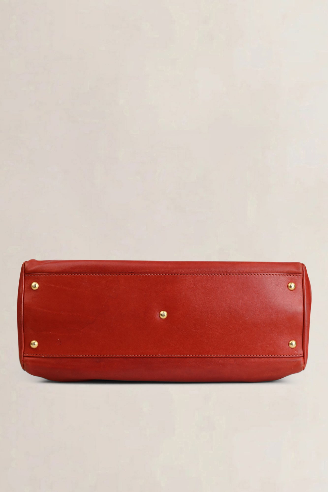 Fendi Red Peekaboo Large Shoulder Bag