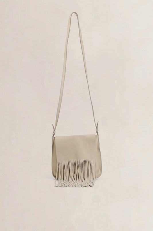 Miu Miu Beige Suède Fringe Crossbody Bag