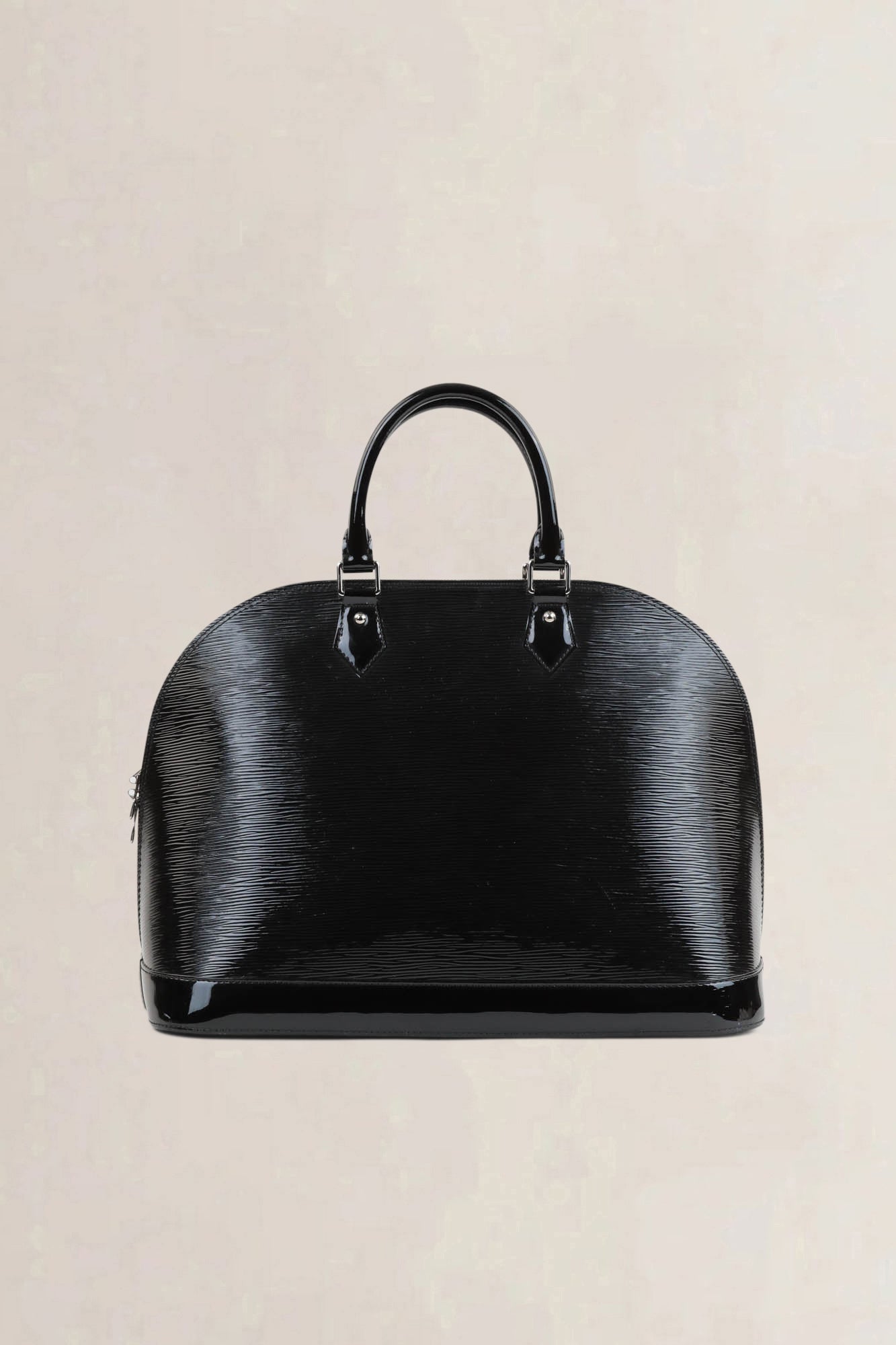 Louis Vuitton Black Patent Leather Alma GM Top Handle Bag