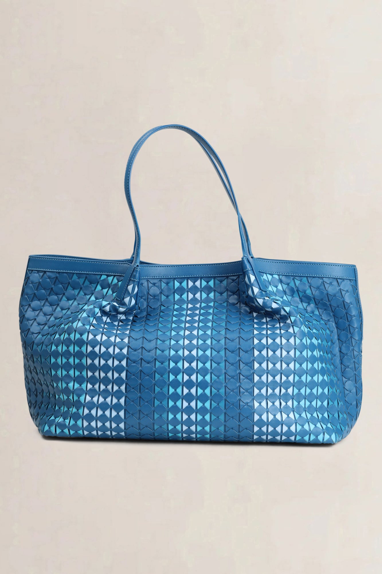 Bespoke Serapian Blue/Turquoise Unique Milano Secret Tote Bag