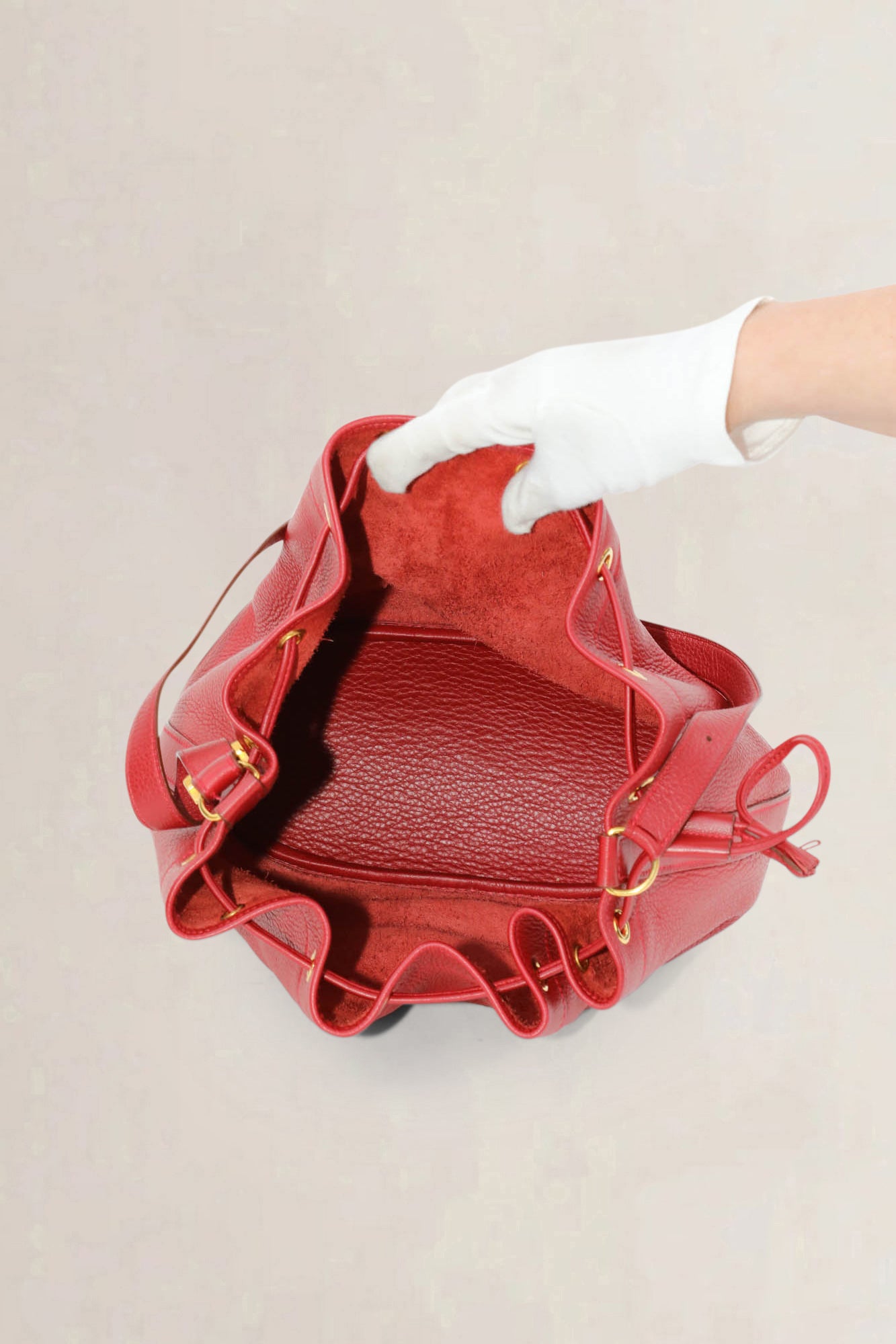 Hermès 1998 Red GM Bucket Bag