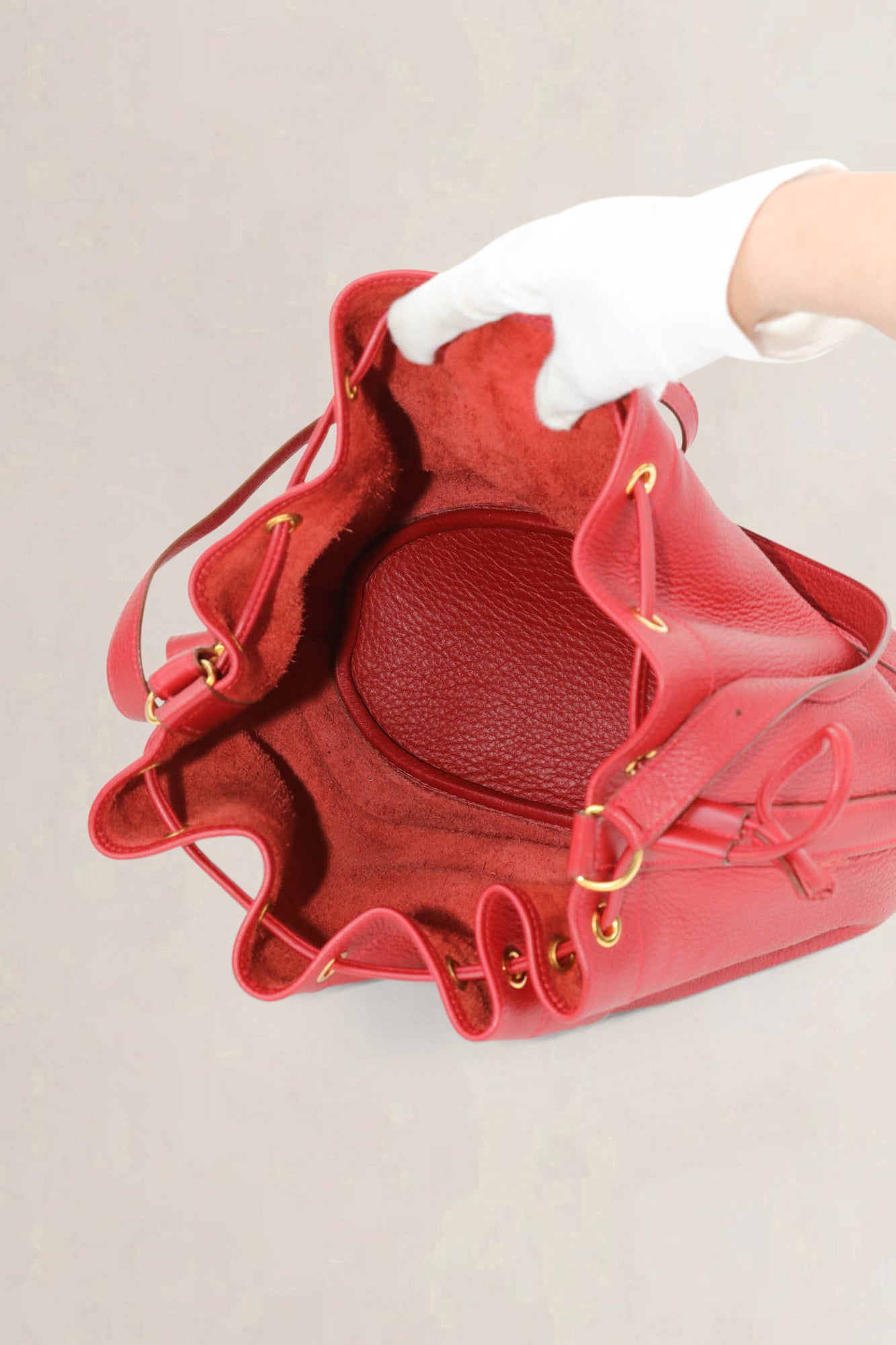 Hermès 1998 Red GM Bucket Bag