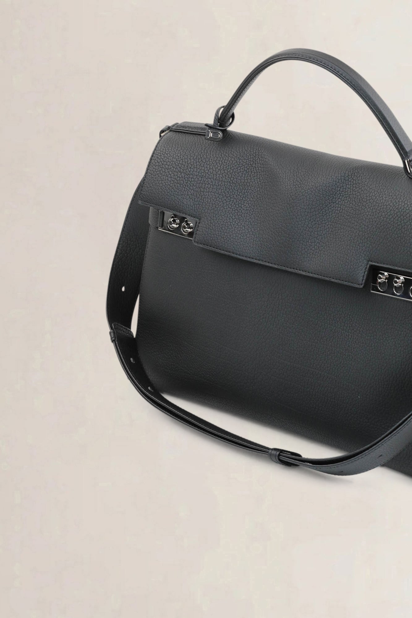 Delvaux Black Tempête XL Shoulder Bag