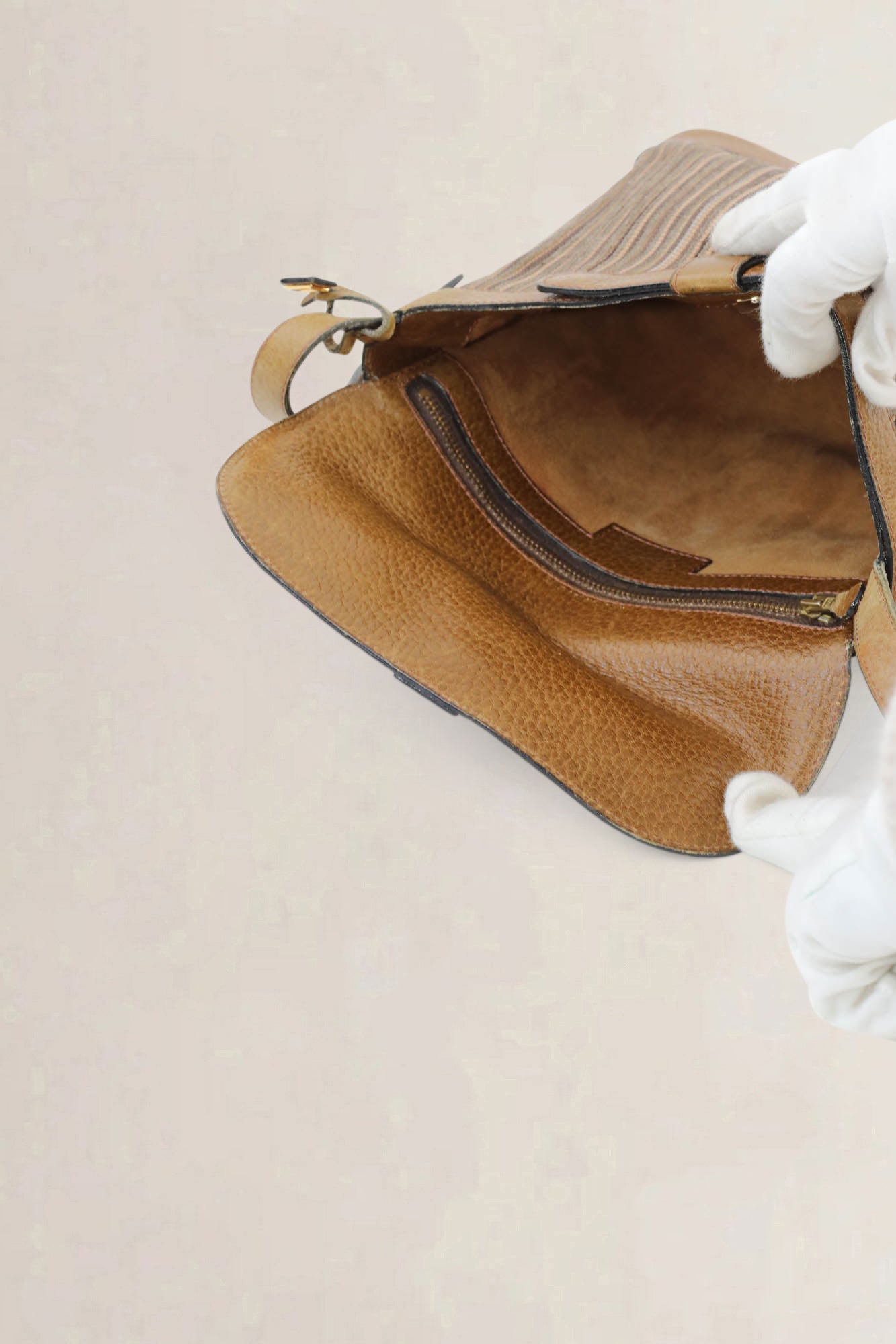 Delvaux Brown Toile De Cuir Crossbody Bag