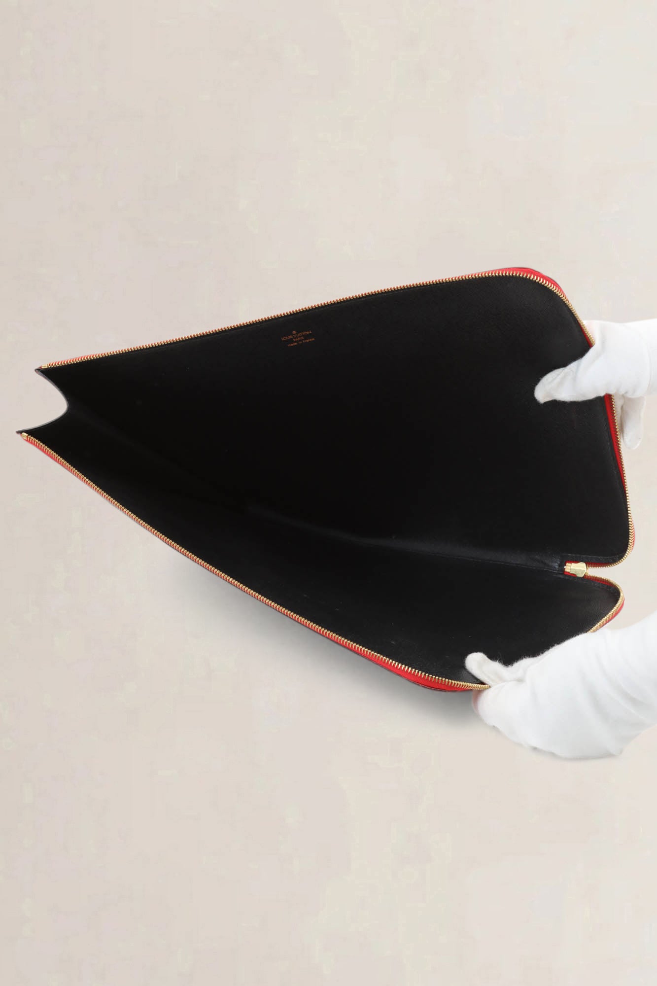 Louis Vuitton Red Epi Leather Poche-Documents