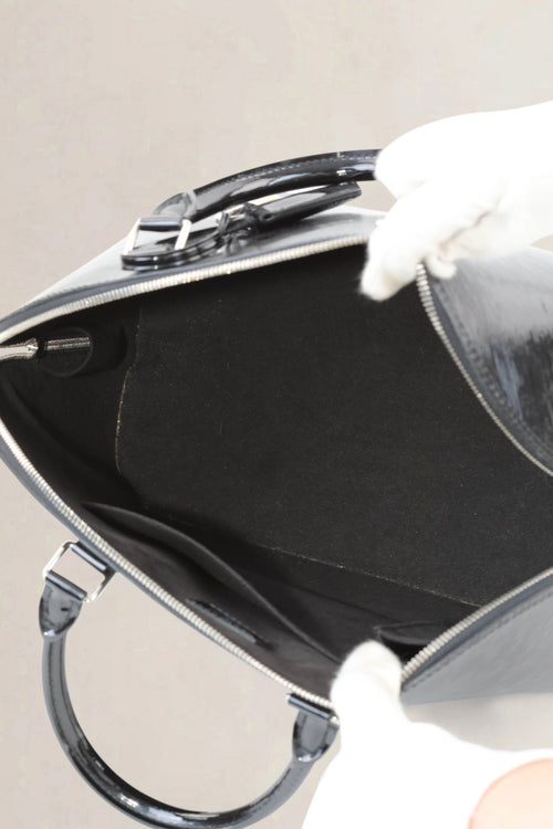Louis Vuitton Black Patent Leather Alma GM Top Handle Bag