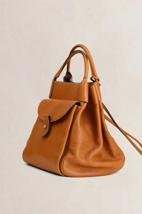 Delvaux Camel Corail GM Shoulder Bag