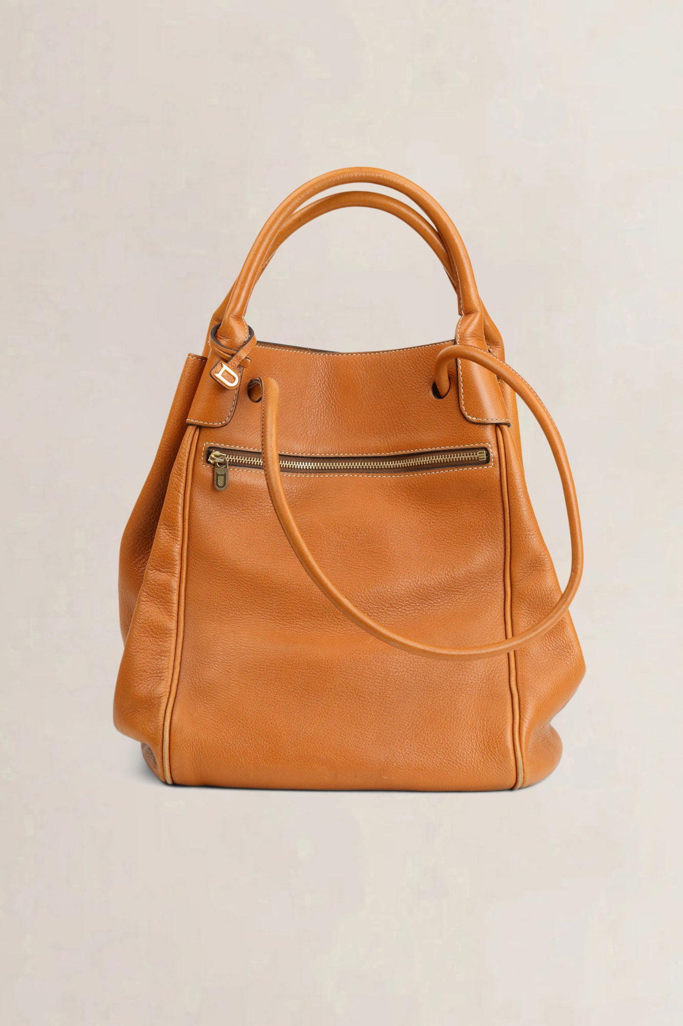 Delvaux Camel Corail GM Shoulder Bag