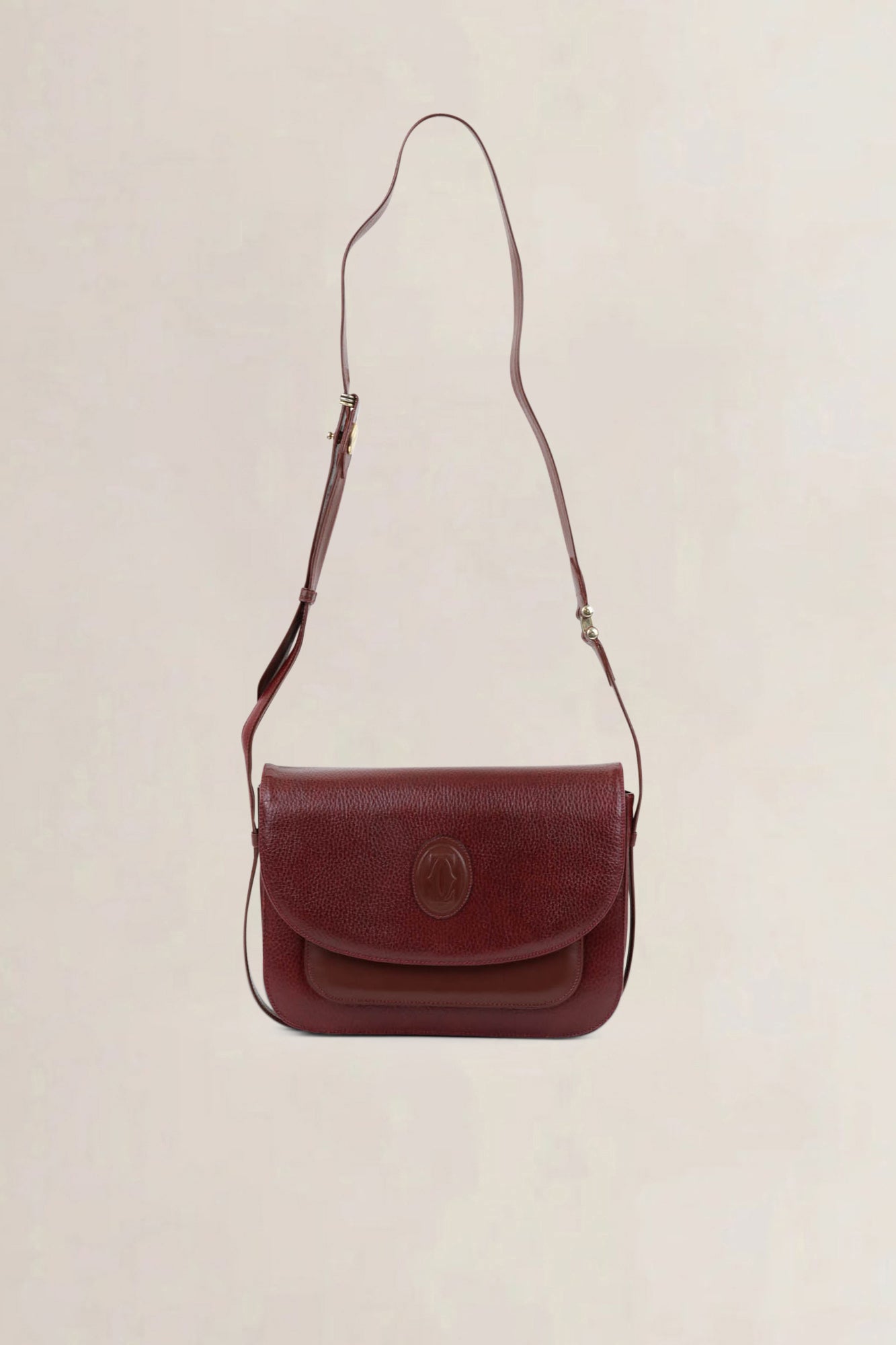 Cartier Vintage Burgundy Crossbody Bag