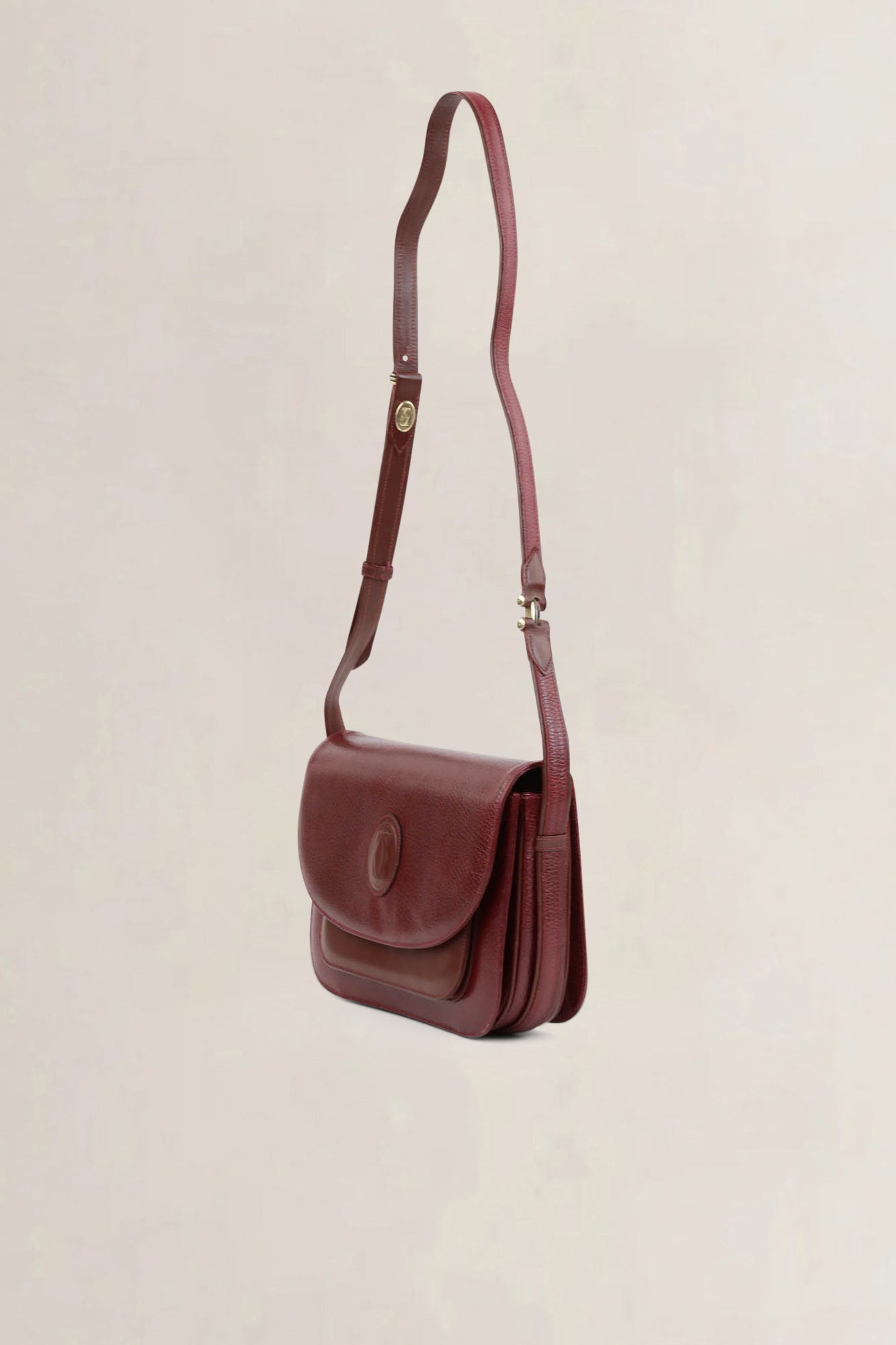 Cartier Vintage Burgundy Crossbody Bag