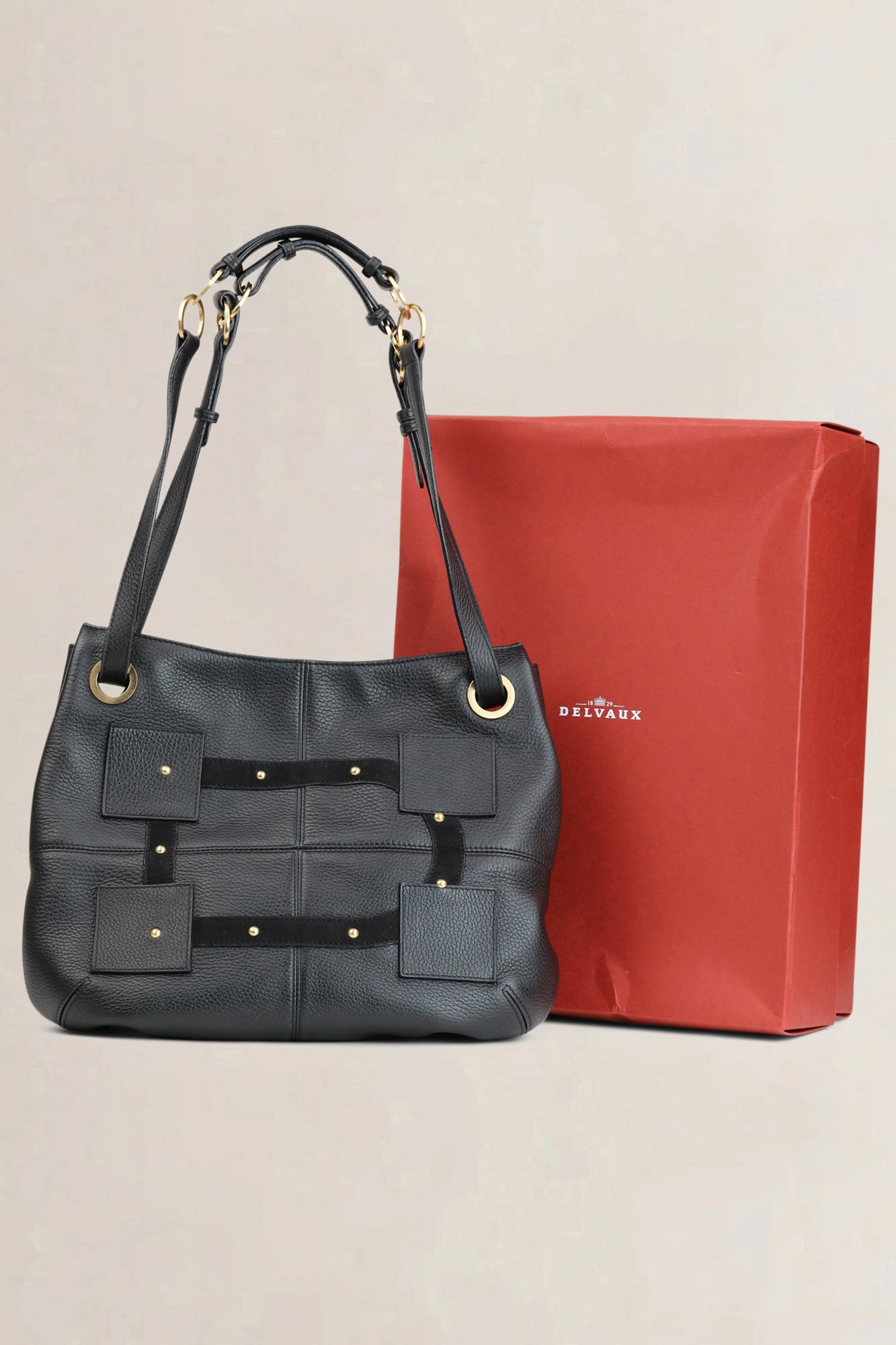 Delvaux Black "Le Emile" Baudier Shoulder Bag