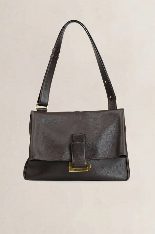 Delvaux Brown Relais Trotteur Crossbody Bag