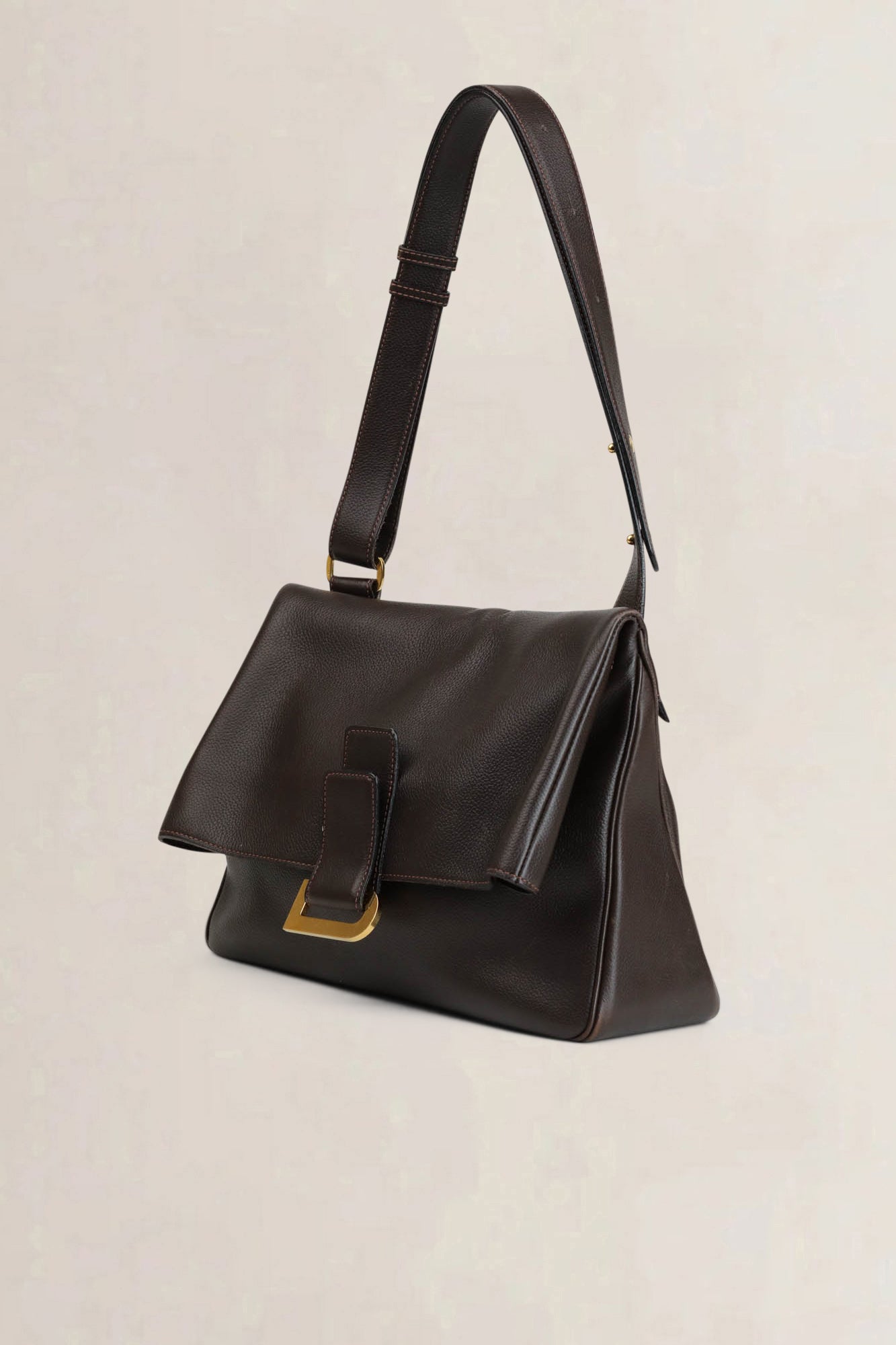 Delvaux Brown Relais Trotteur Crossbody Bag