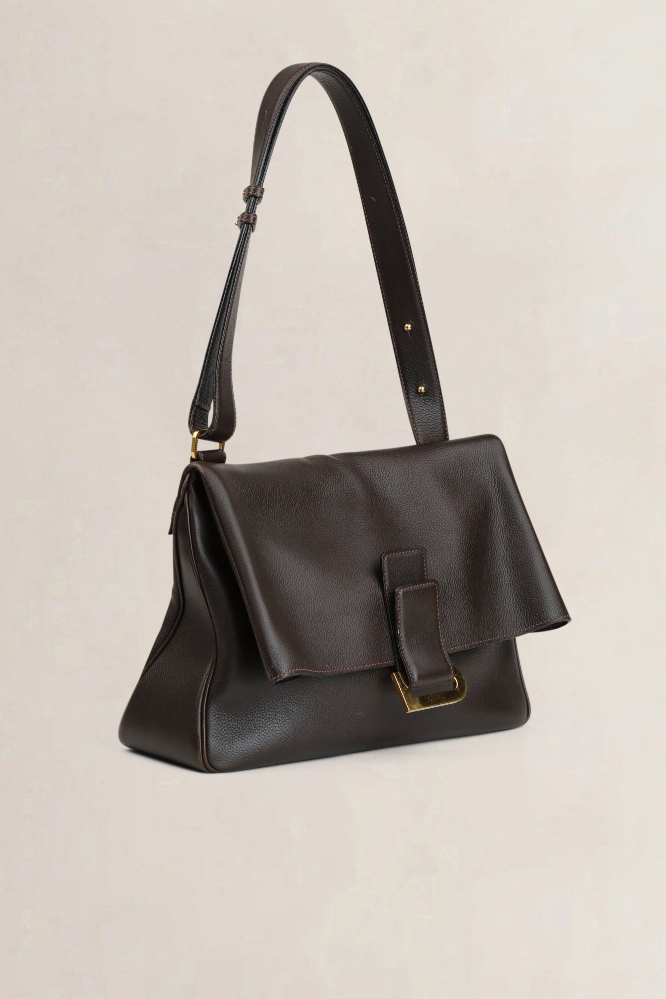 Delvaux Brown Relais Trotteur Crossbody Bag