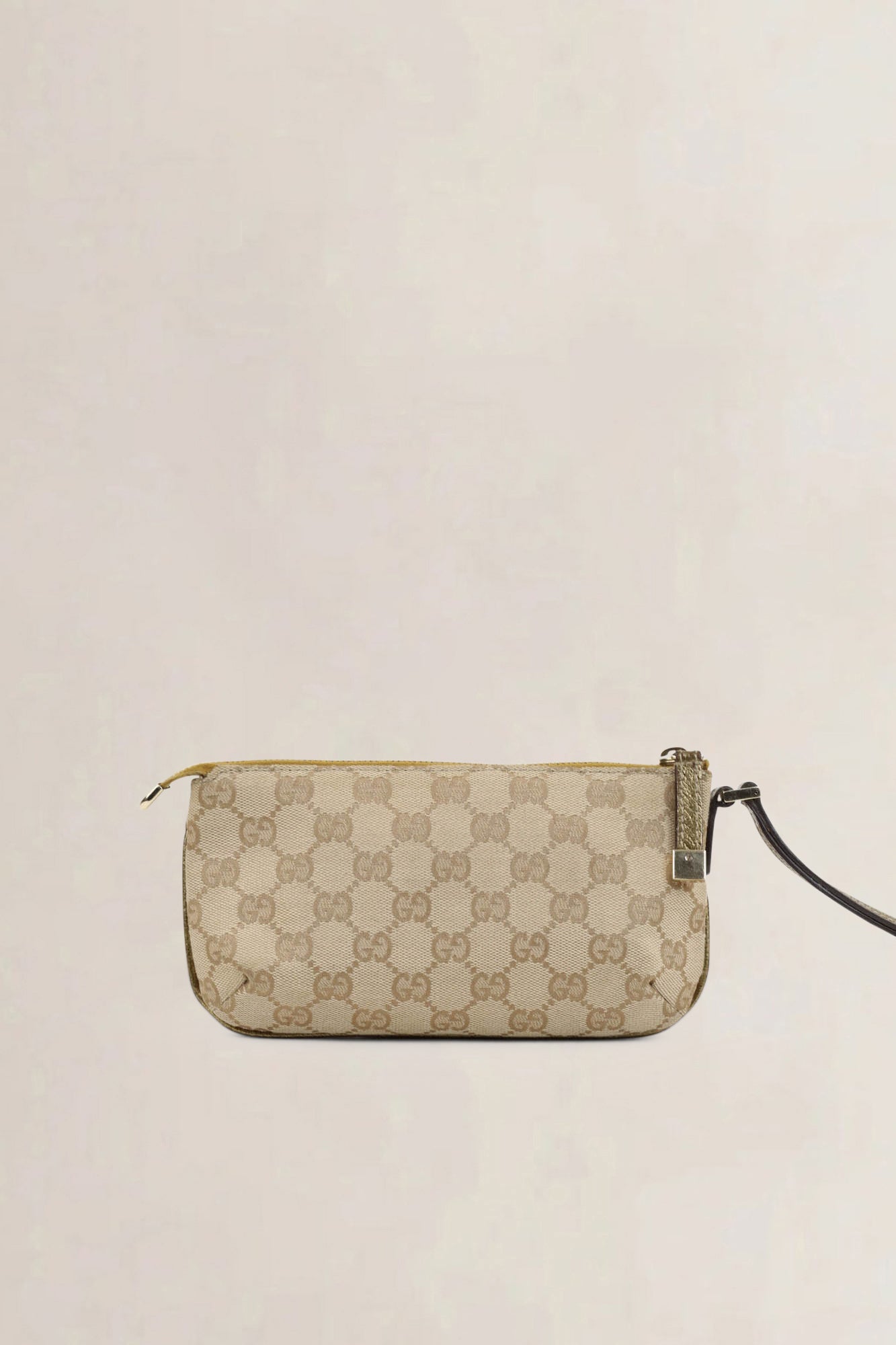 Gucci Brown Monogram Wrist Clutch