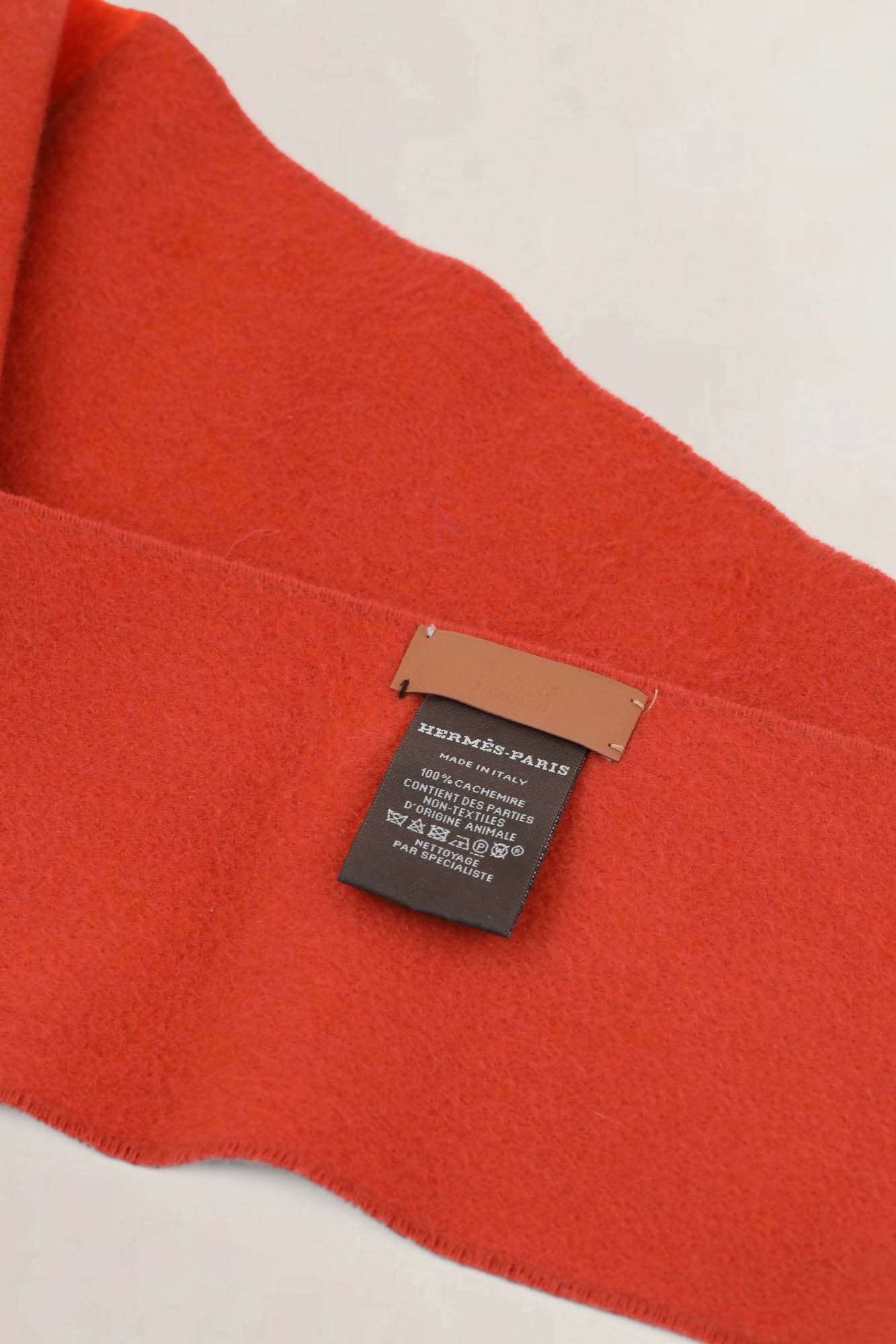Hermès Orange/Red Cashmere Shawl