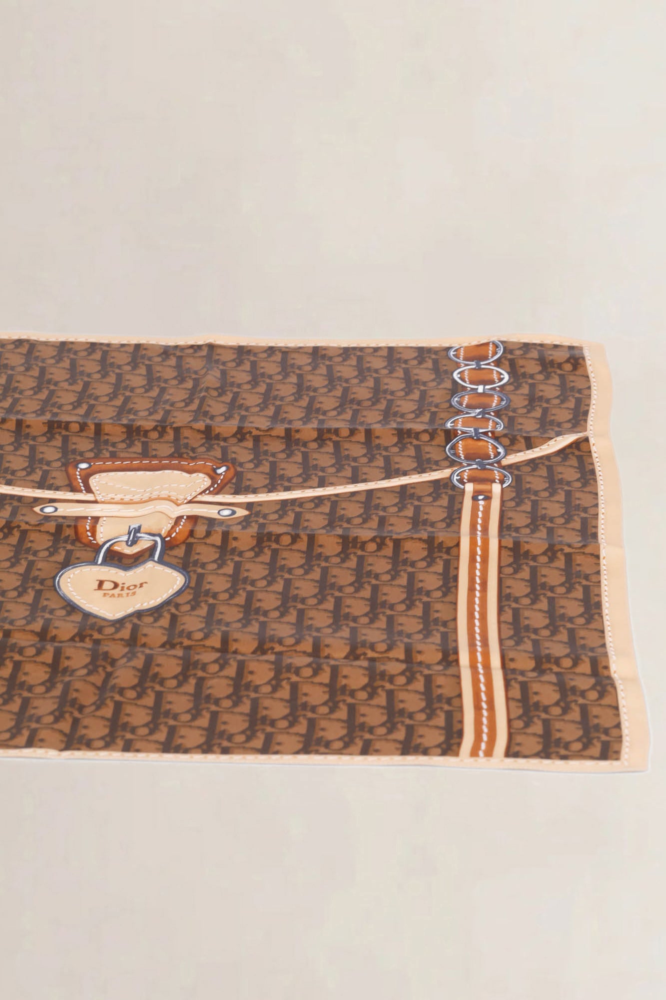 Christian Dior Brown Monogram Silk Scarf