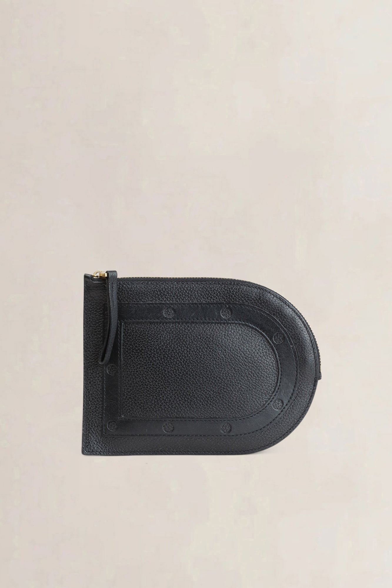 Delvaux Black Taurillon Pin D Zip Wallet