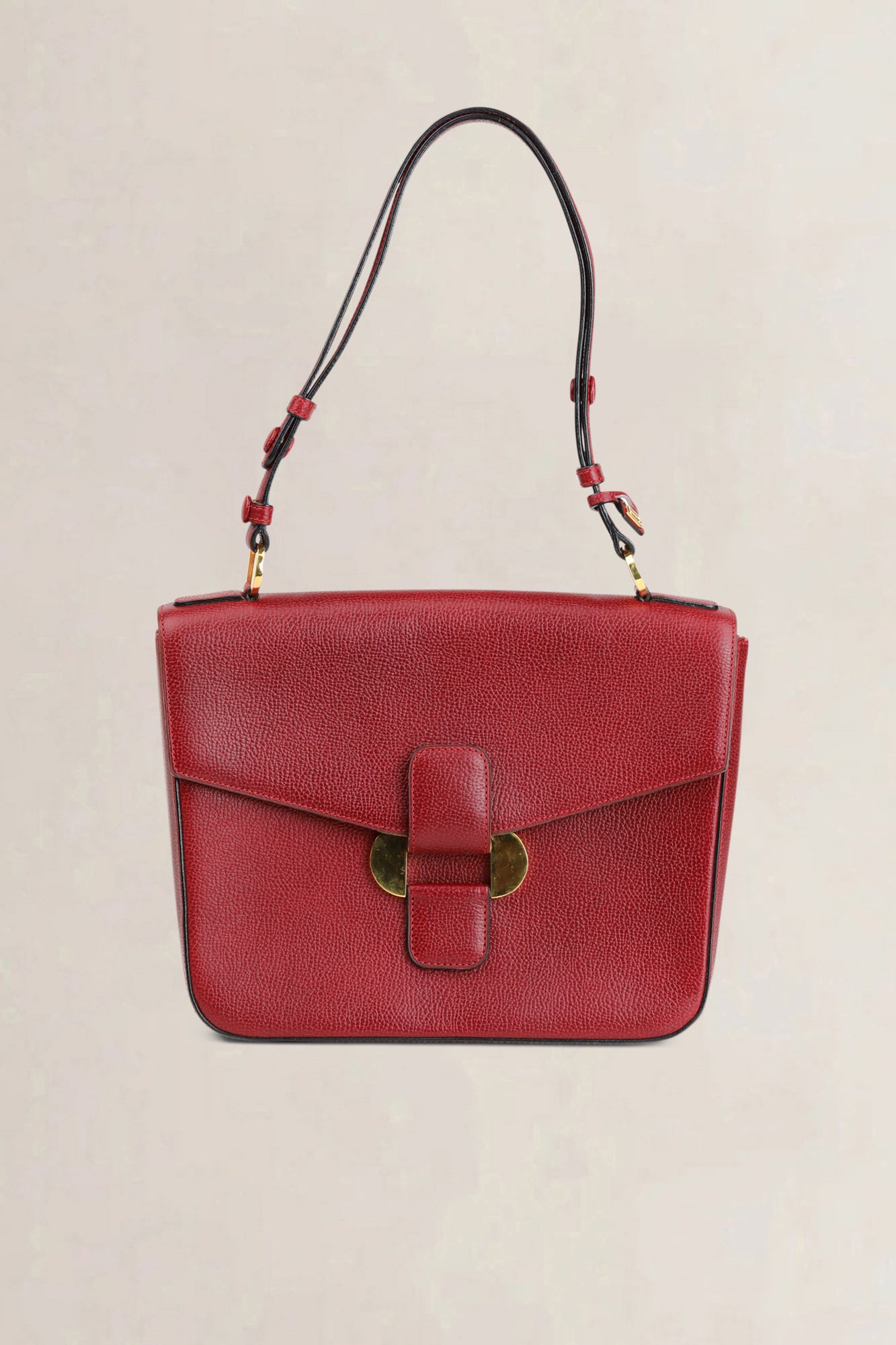 Delvaux Rosso Citoyen Shoulder Bag
