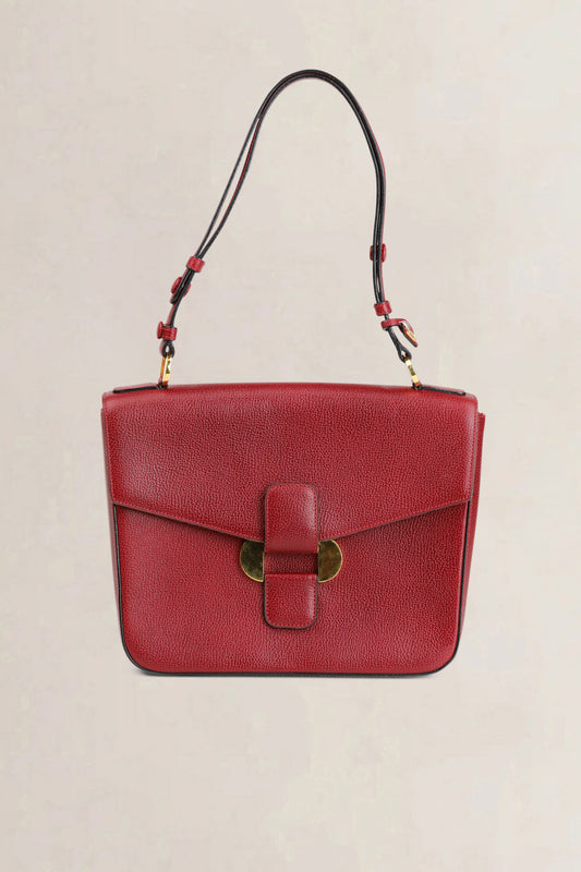 Delvaux Rosso Citoyen Shoulder Bag