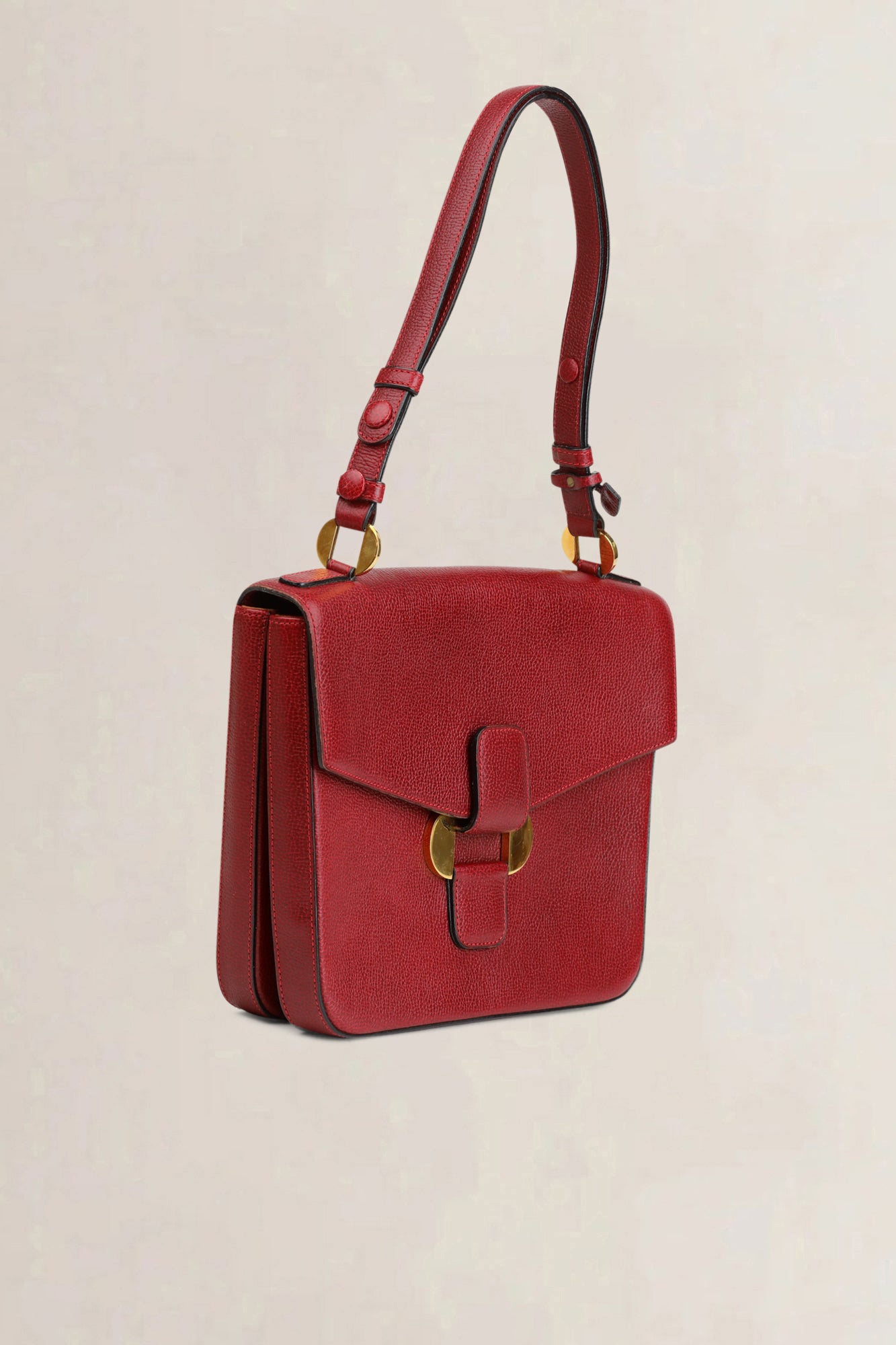 Delvaux Rosso Citoyen Shoulder Bag
