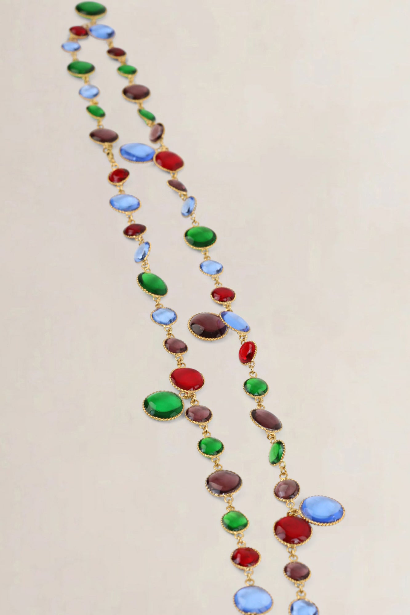 Red/Green/Blue Poured Glass Necklace