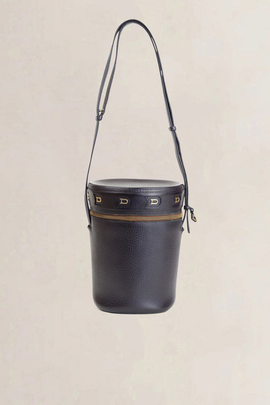 Delvaux Purple Leather "D" Bucket Bag