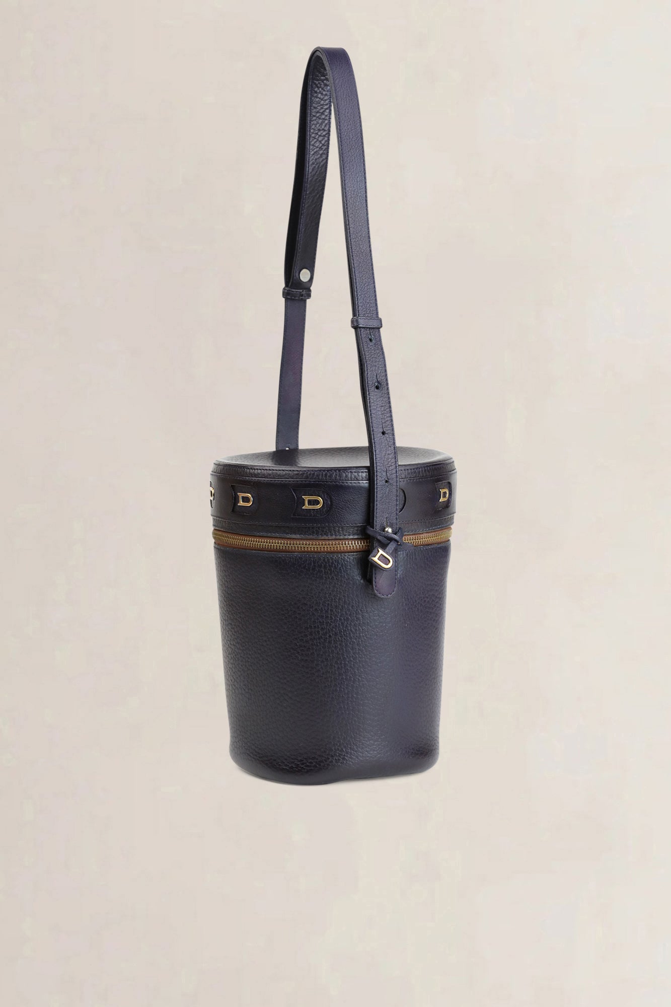 Delvaux Purple Leather "D" Bucket Bag