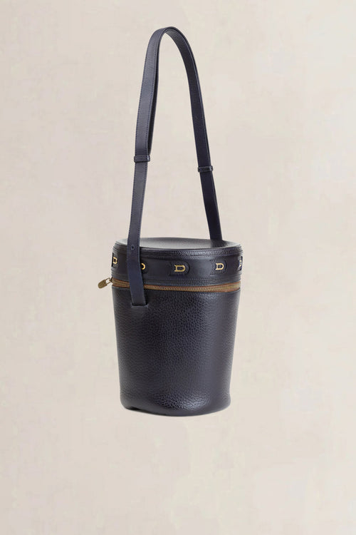 Delvaux Purple Leather "D" Bucket Bag