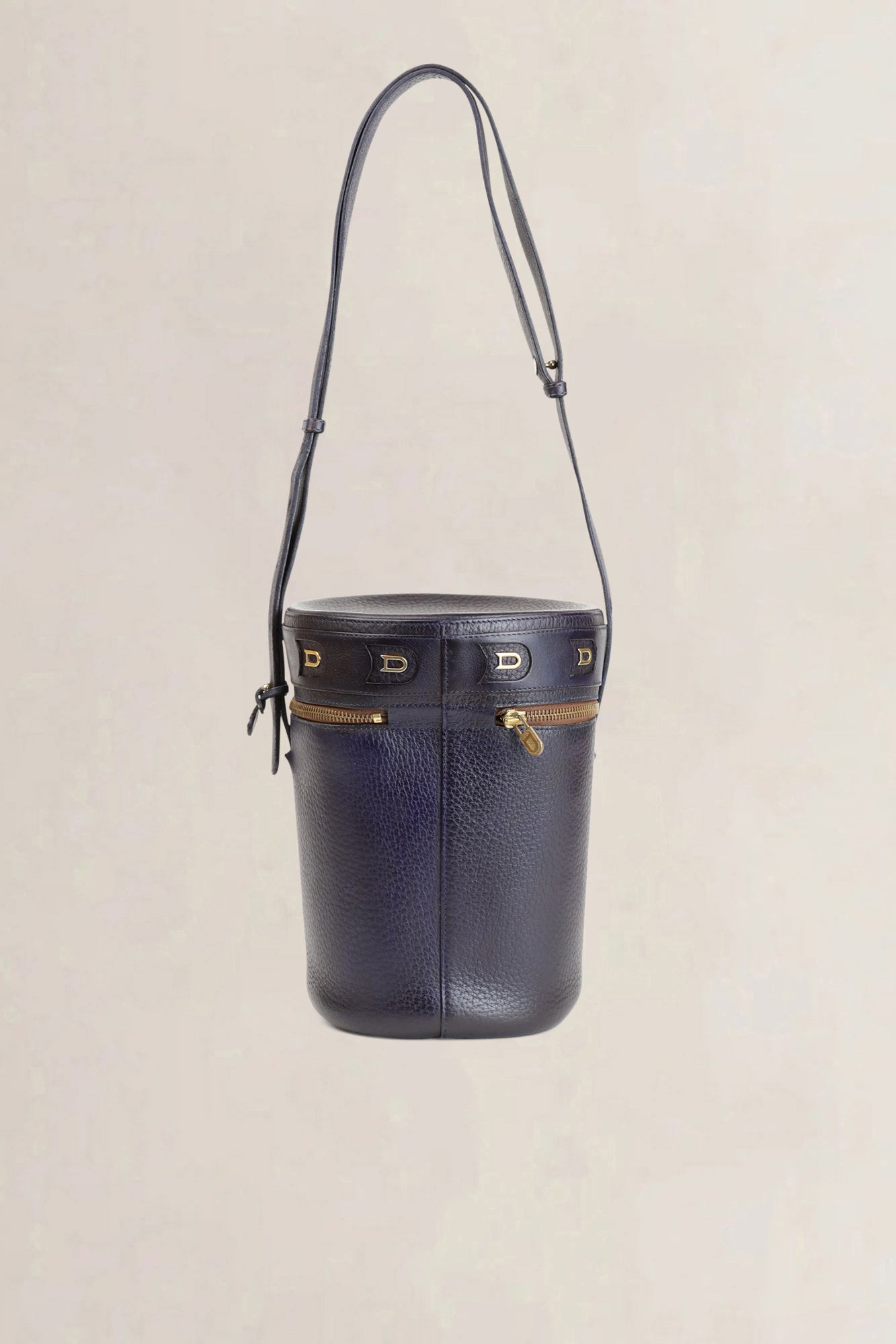 Delvaux Purple Leather "D" Bucket Bag