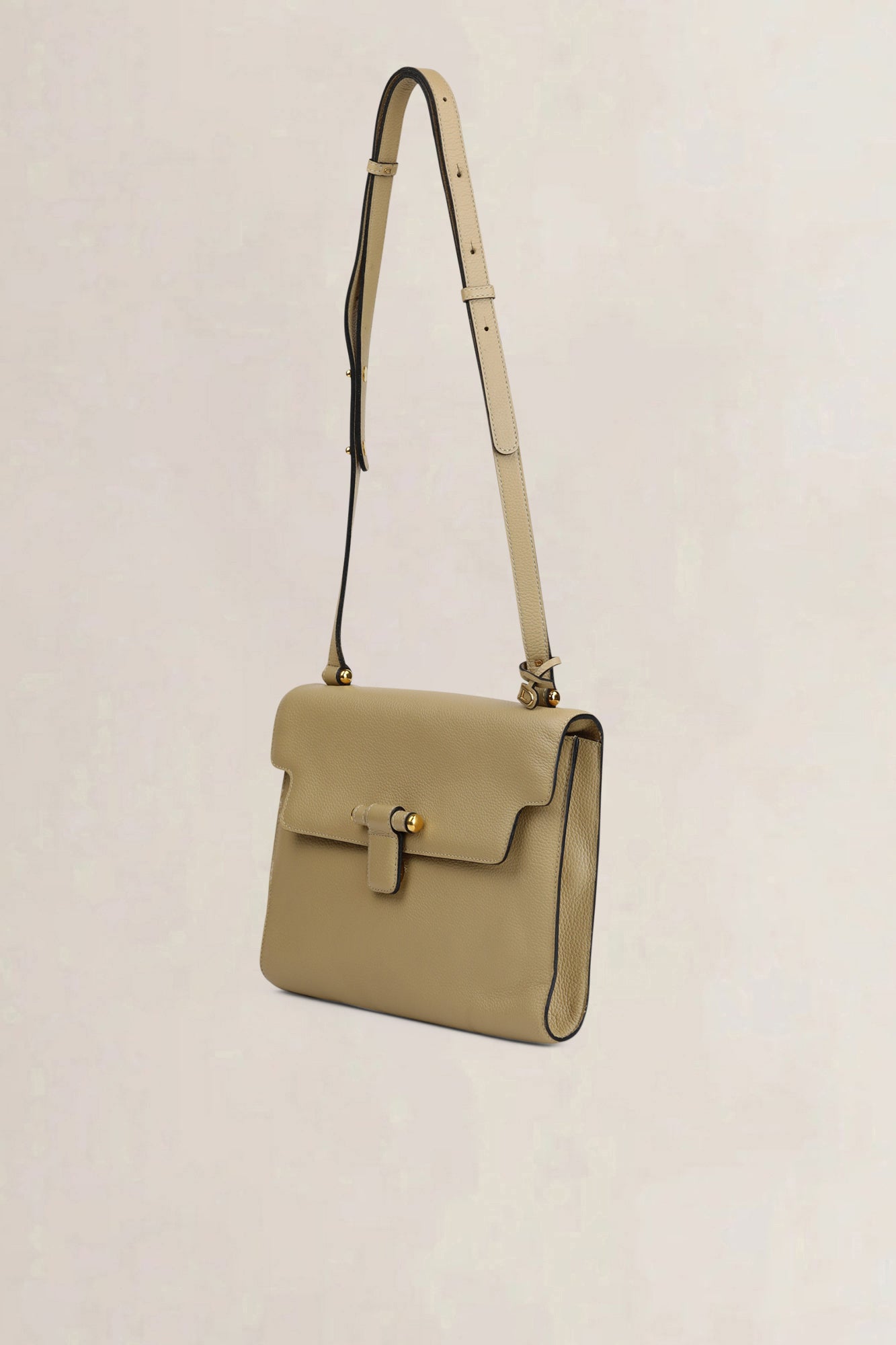 Delvaux Beige Leather Crossbody Bag