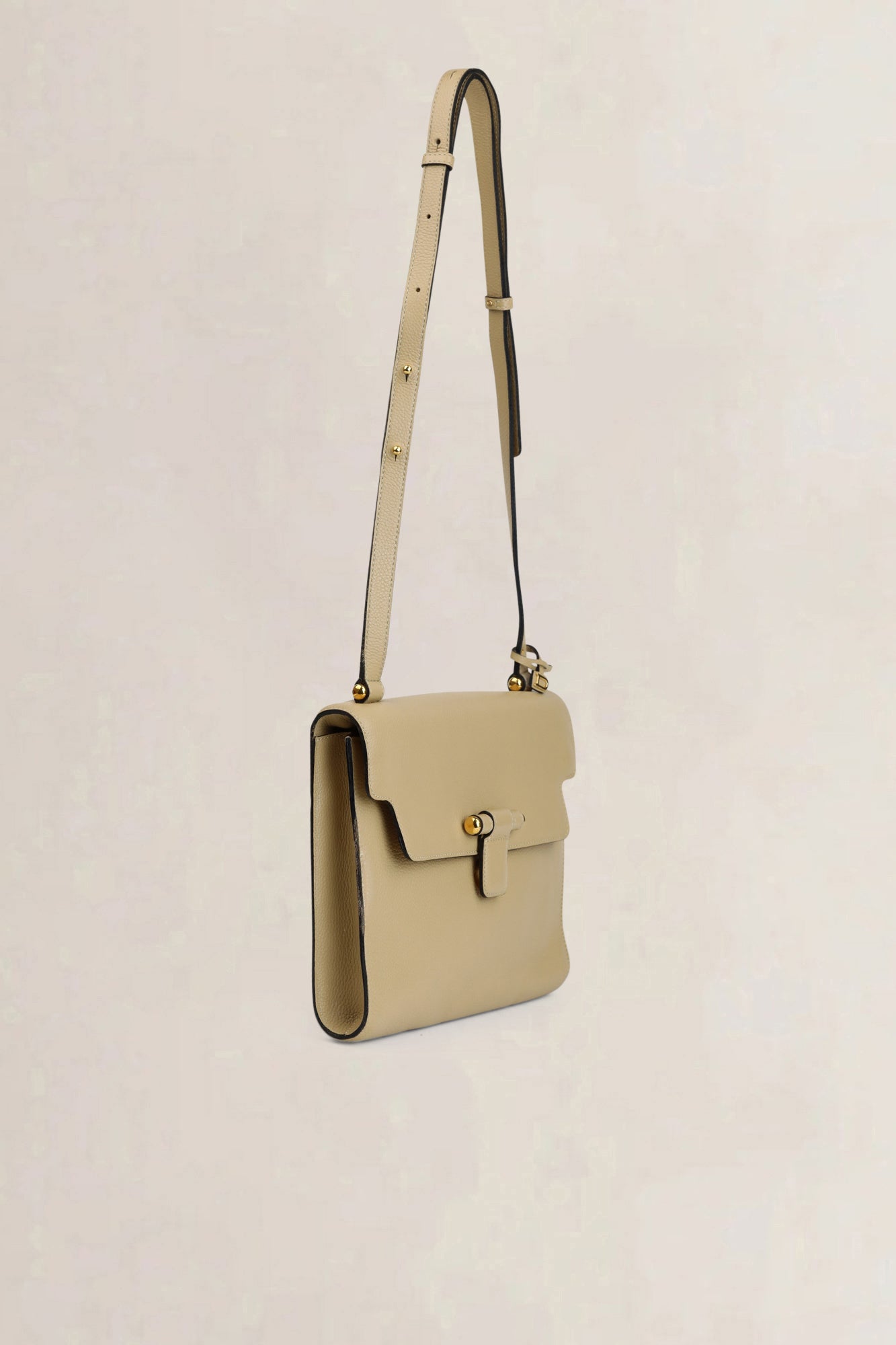 Delvaux Beige Leather Crossbody Bag