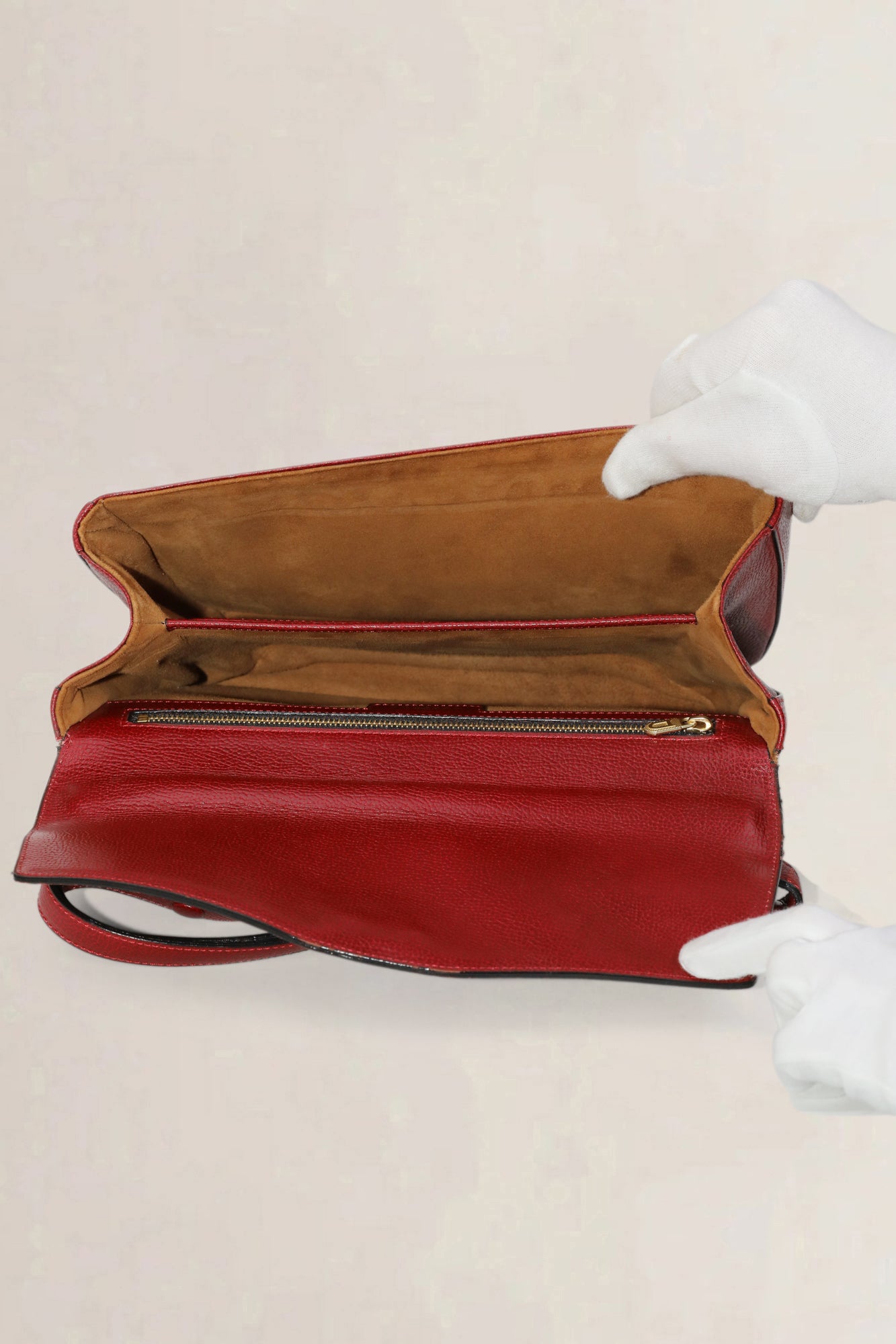 Delvaux Rosso Citoyen Shoulder Bag