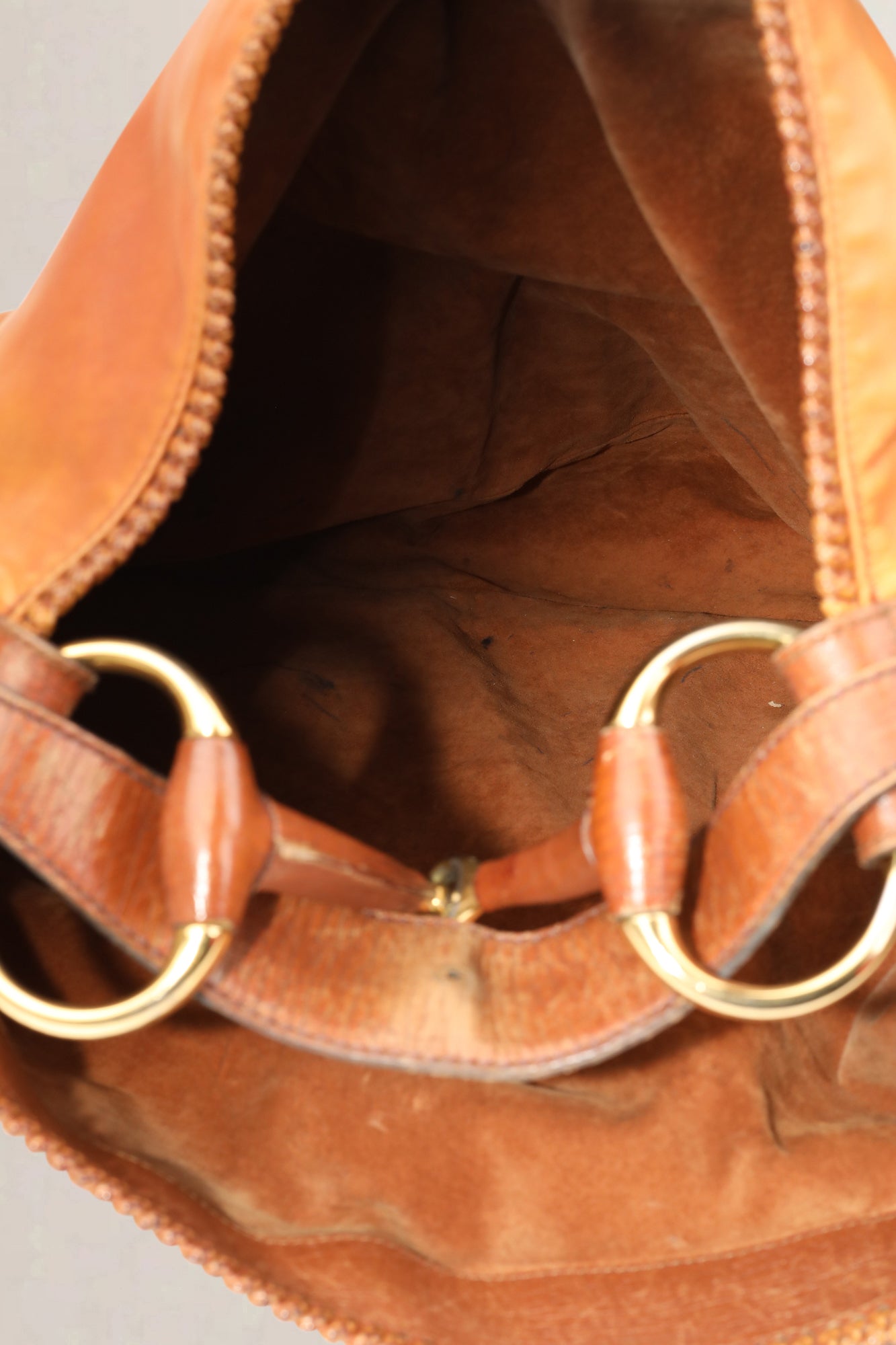 Gucci Brown Leather Horsebit Hobo Bag