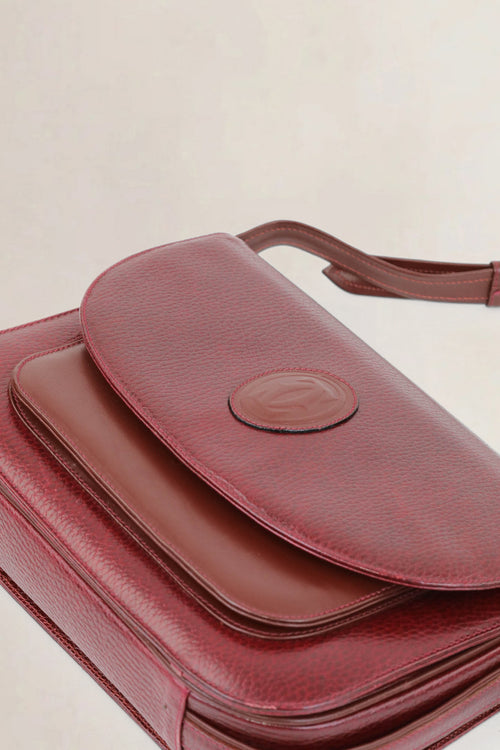 Cartier Vintage Burgundy Crossbody Bag