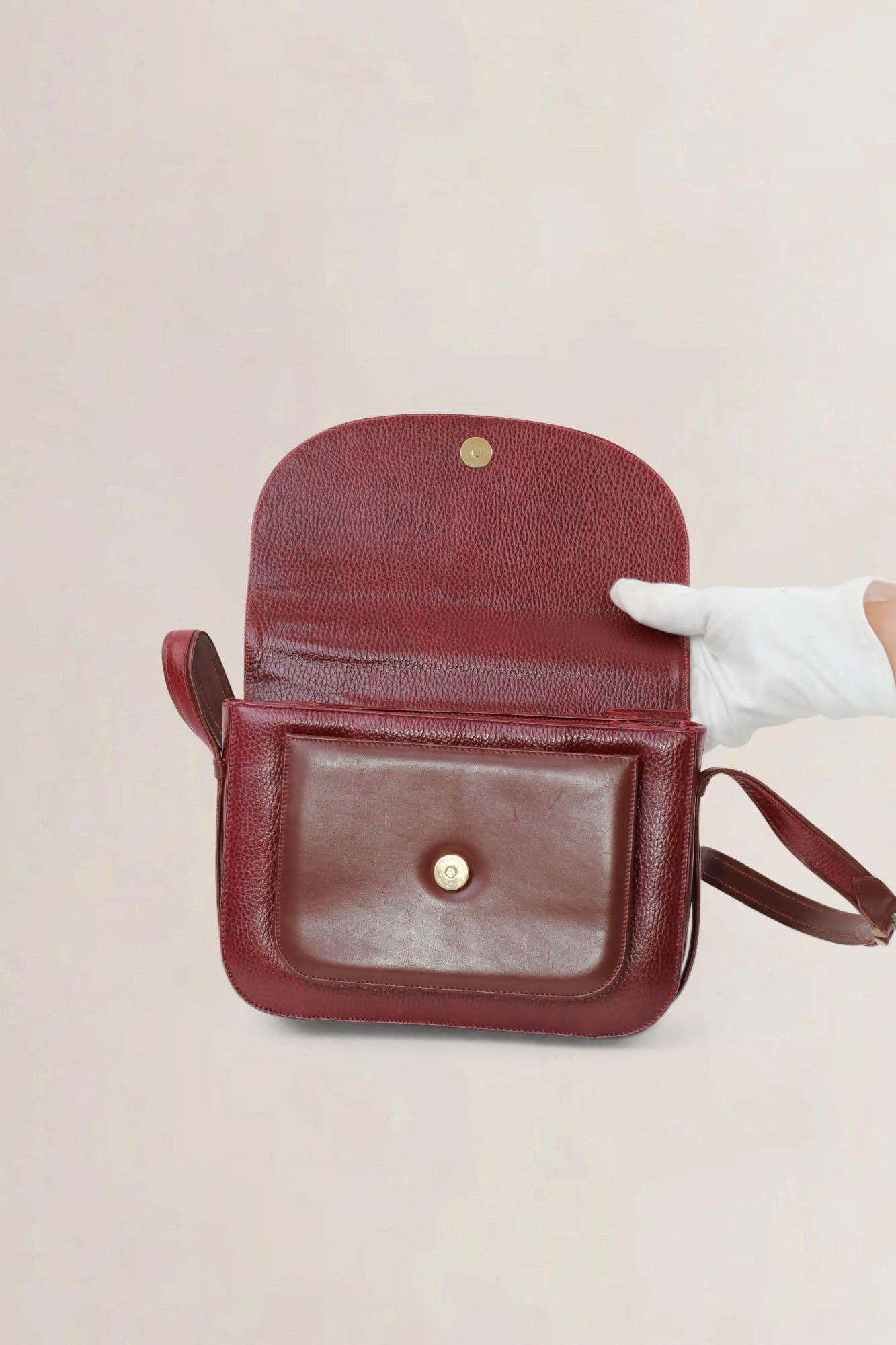 Cartier Vintage Burgundy Crossbody Bag