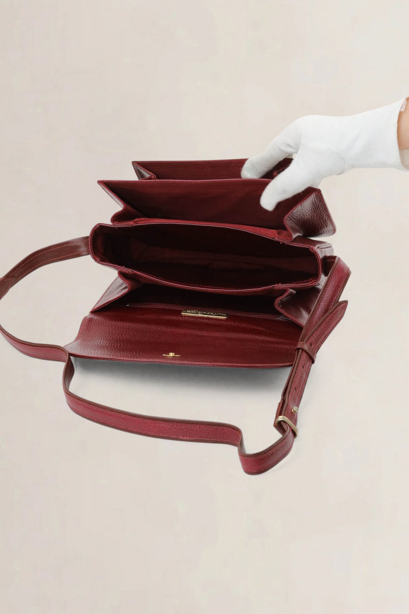 Cartier Vintage Burgundy Crossbody Bag