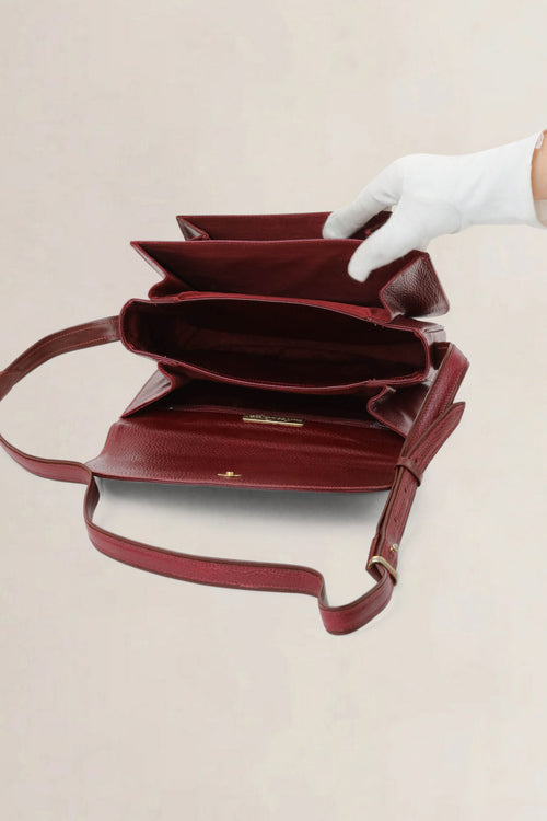 Cartier Vintage Burgundy Crossbody Bag